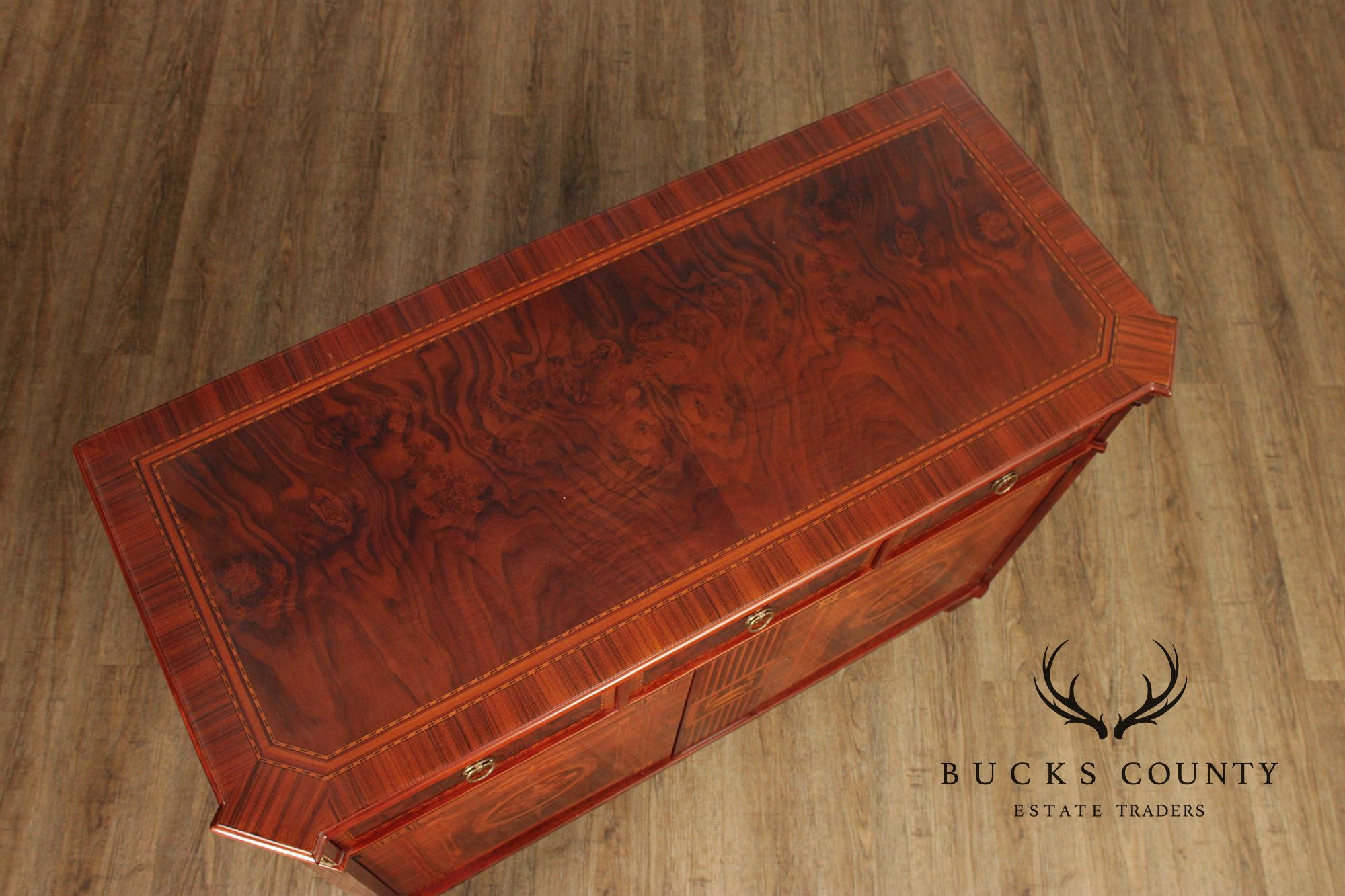 Italian Neoclassical Style Marquetry Inlaid Server