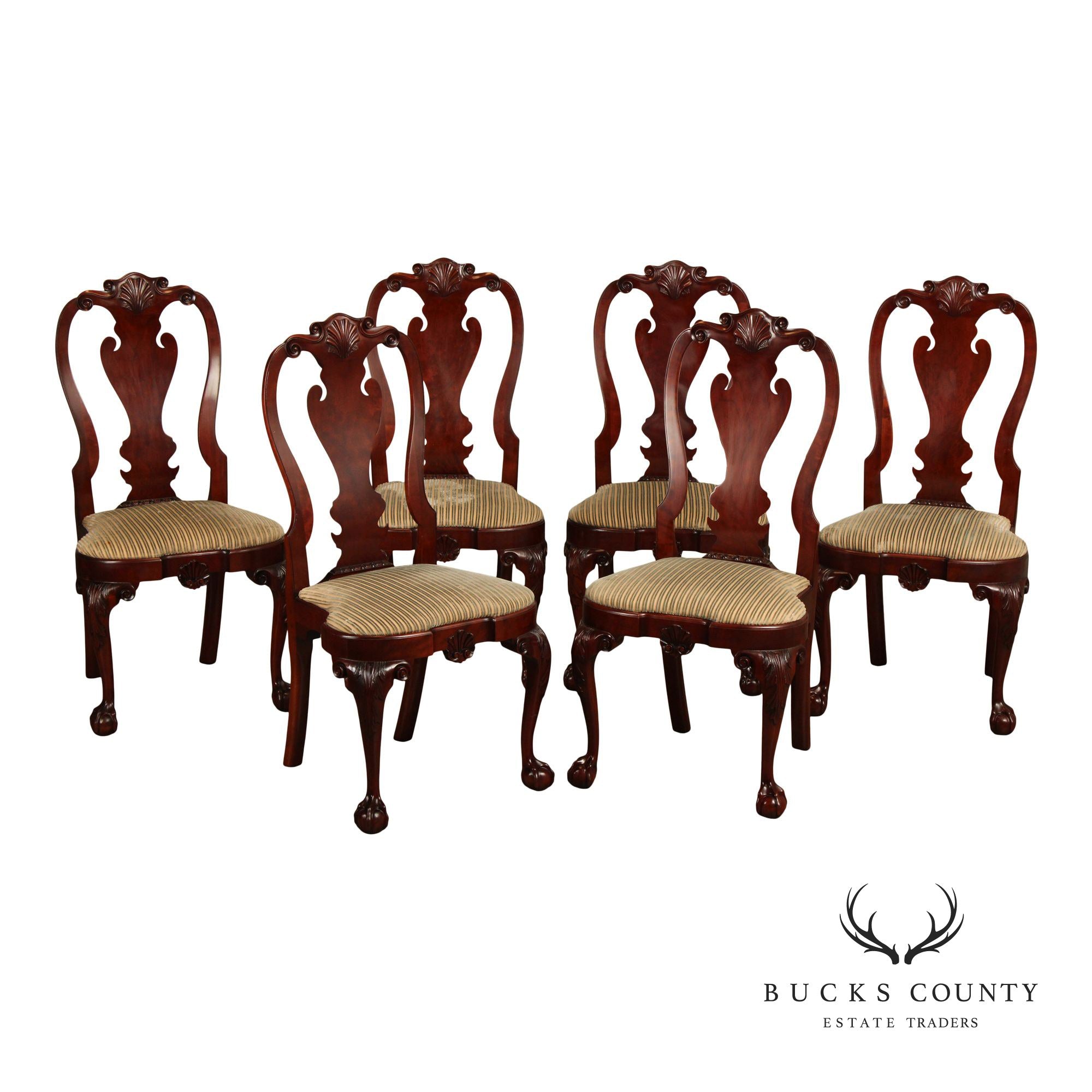 Kindel Winterthur Collection Set of Six Mahogany Dining Chairs