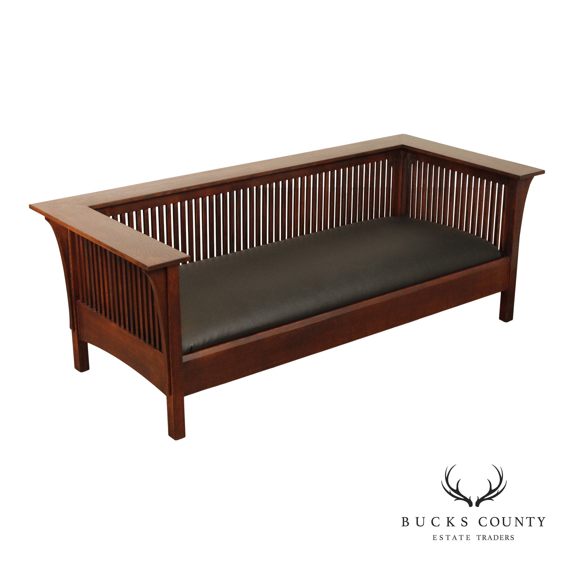 Stickley Mission Collection Oak Prairie Spindle Settee