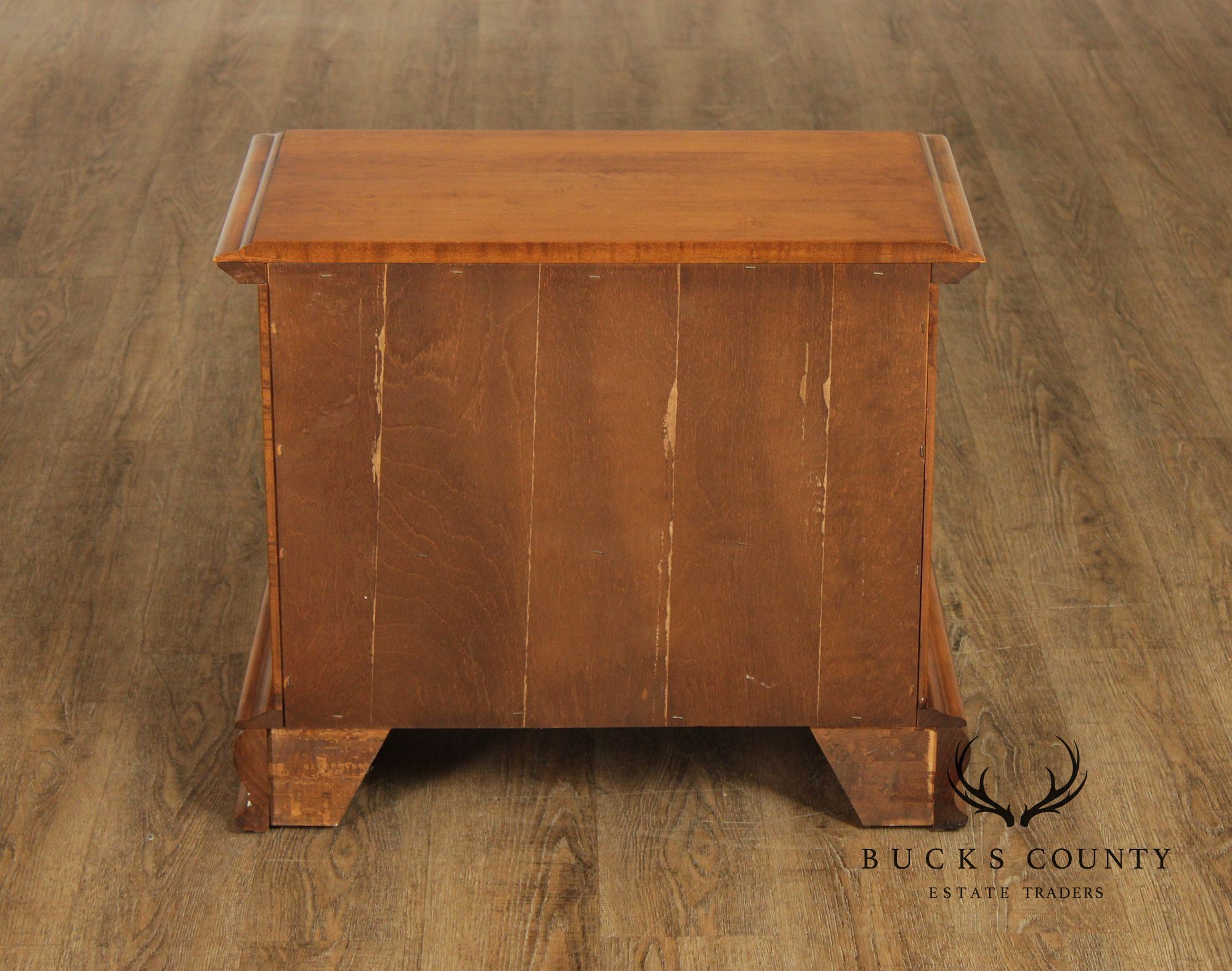 Sprague & Carleton Solid Maple Pair One Drawer Nightstands