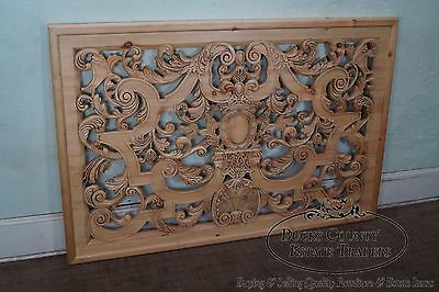 Outstanding Carved Wood Hanging Rococo Style Wall Plaque (D)