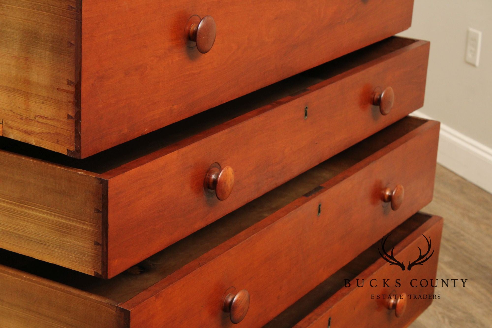 Antique American Federal Period Cherry Chest of Drawers