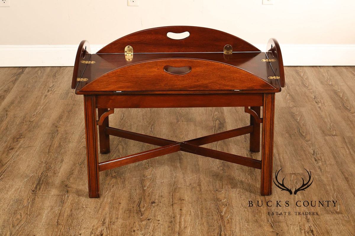 Chippendale Style Mahogany Butler's Tray Coffee Table