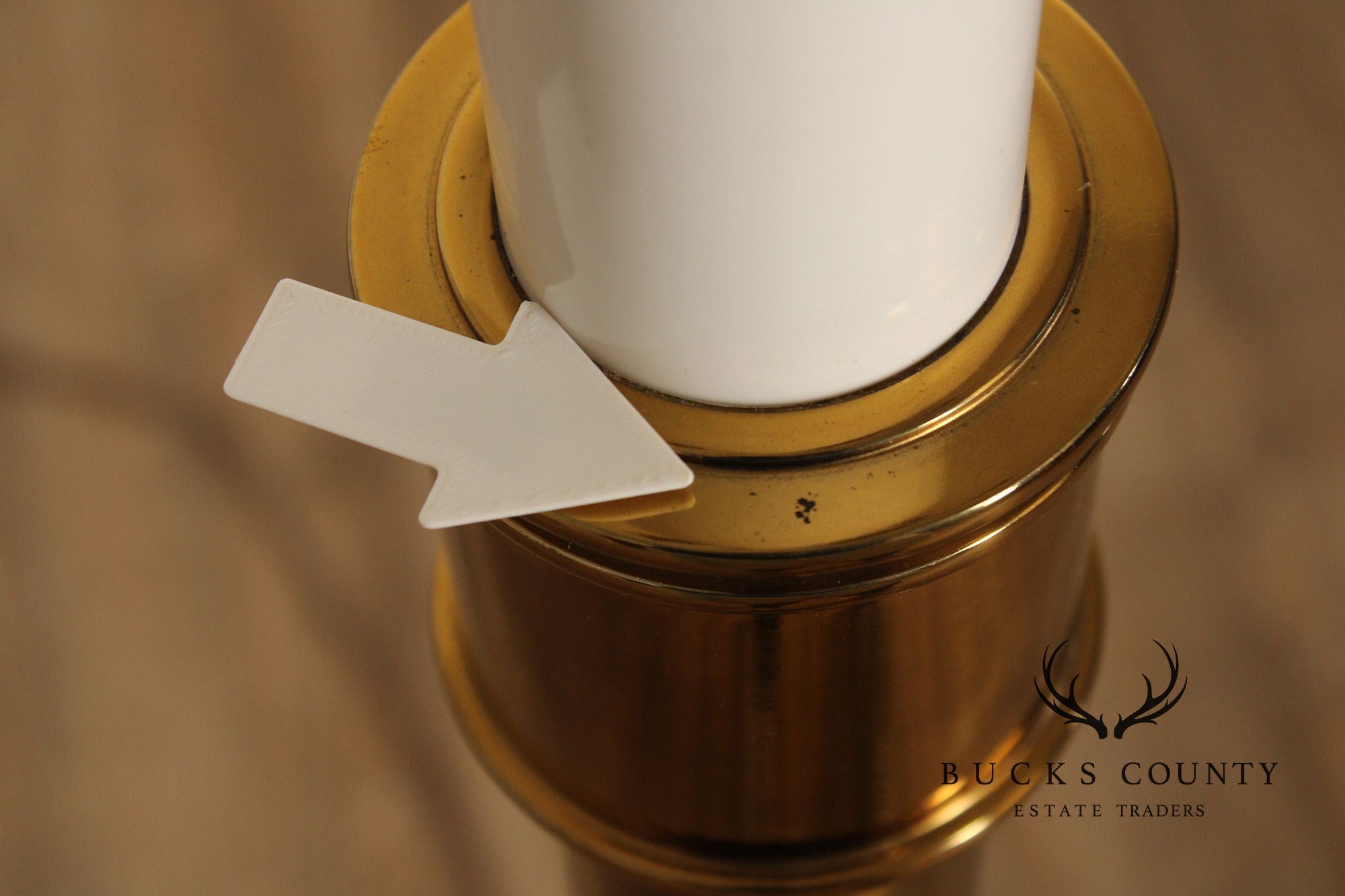 Vintage Brass Floor Lamp With Shade