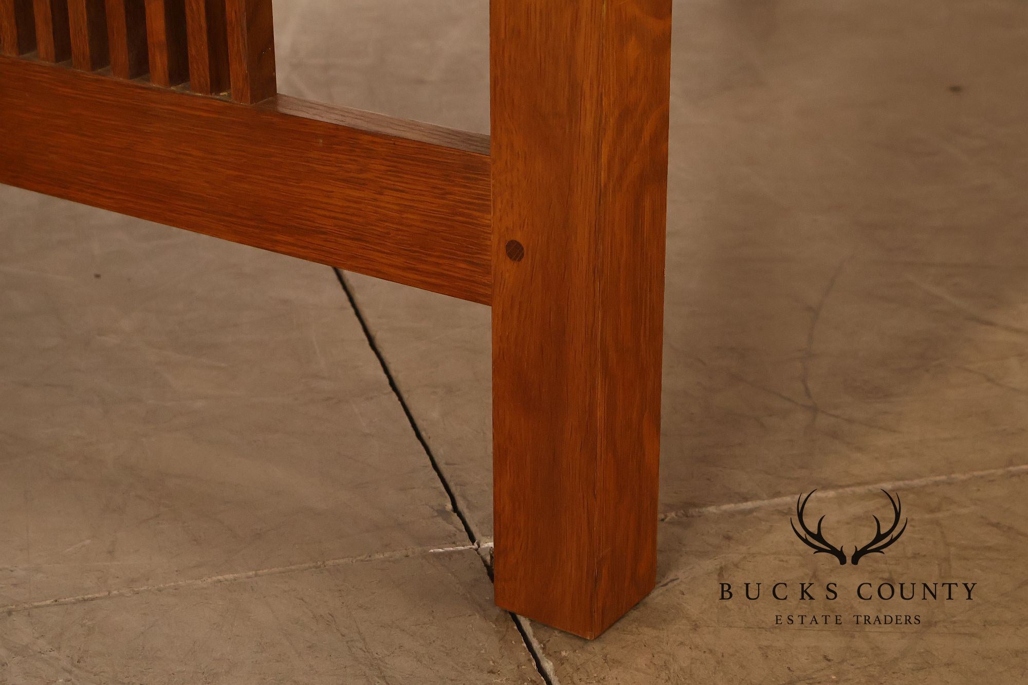 Stickley Mission Collection Oak Spindle Desk Library Table