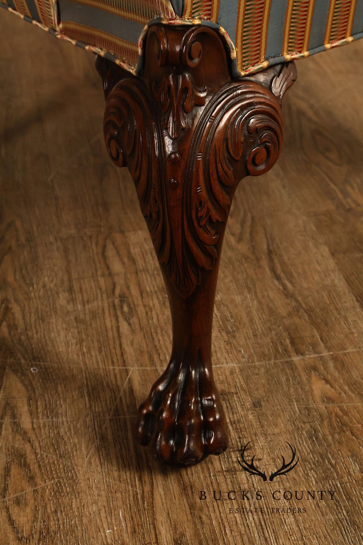 Georgian Style Carved Mahogany Armchair