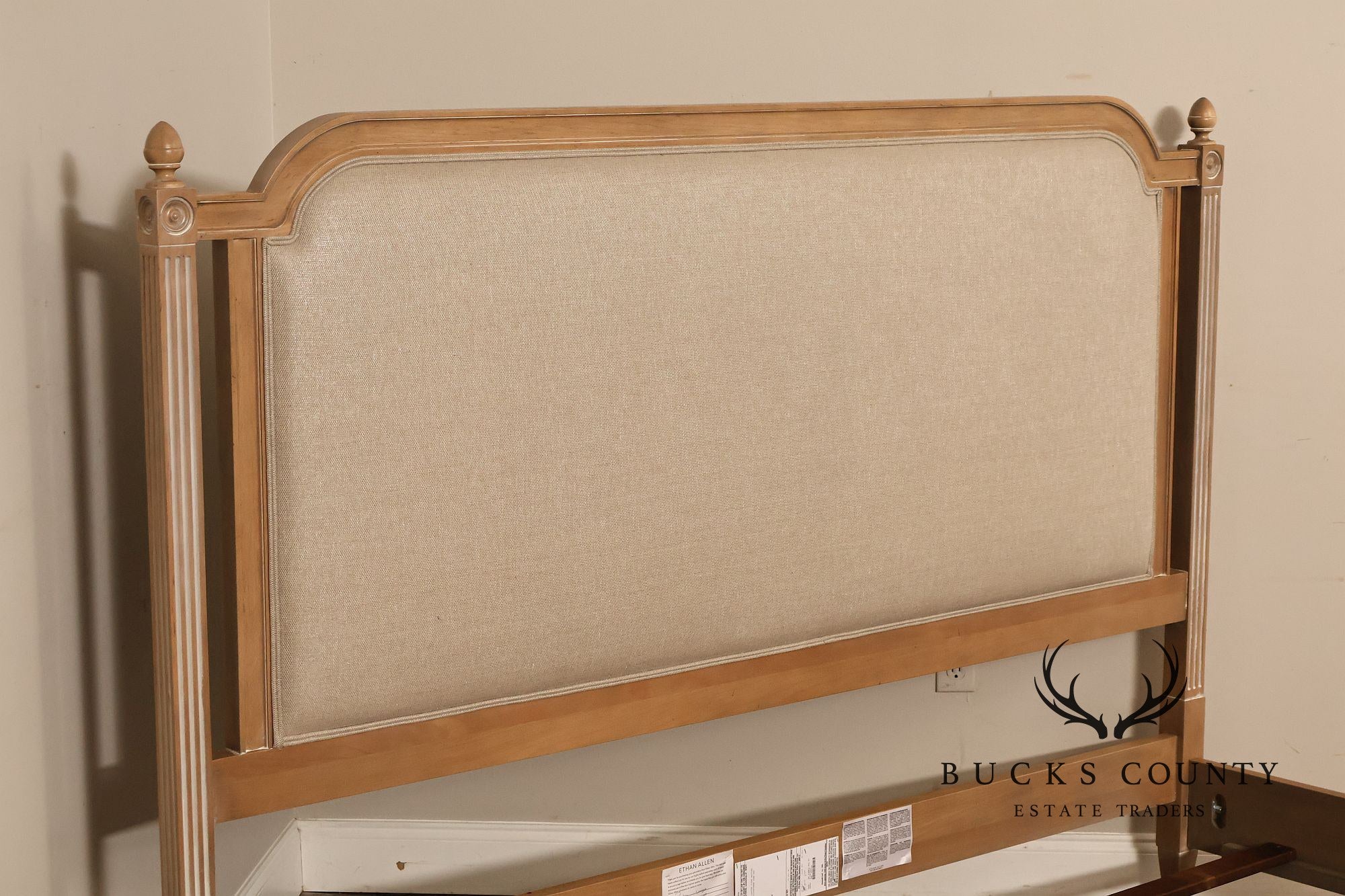 Ethan Allen King 'Allesandra' Upholstered Bed Frame