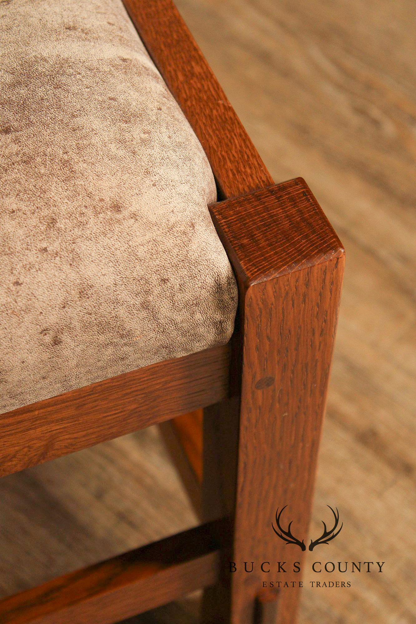 Stickley Mission Collection Oak and Leather Footstool