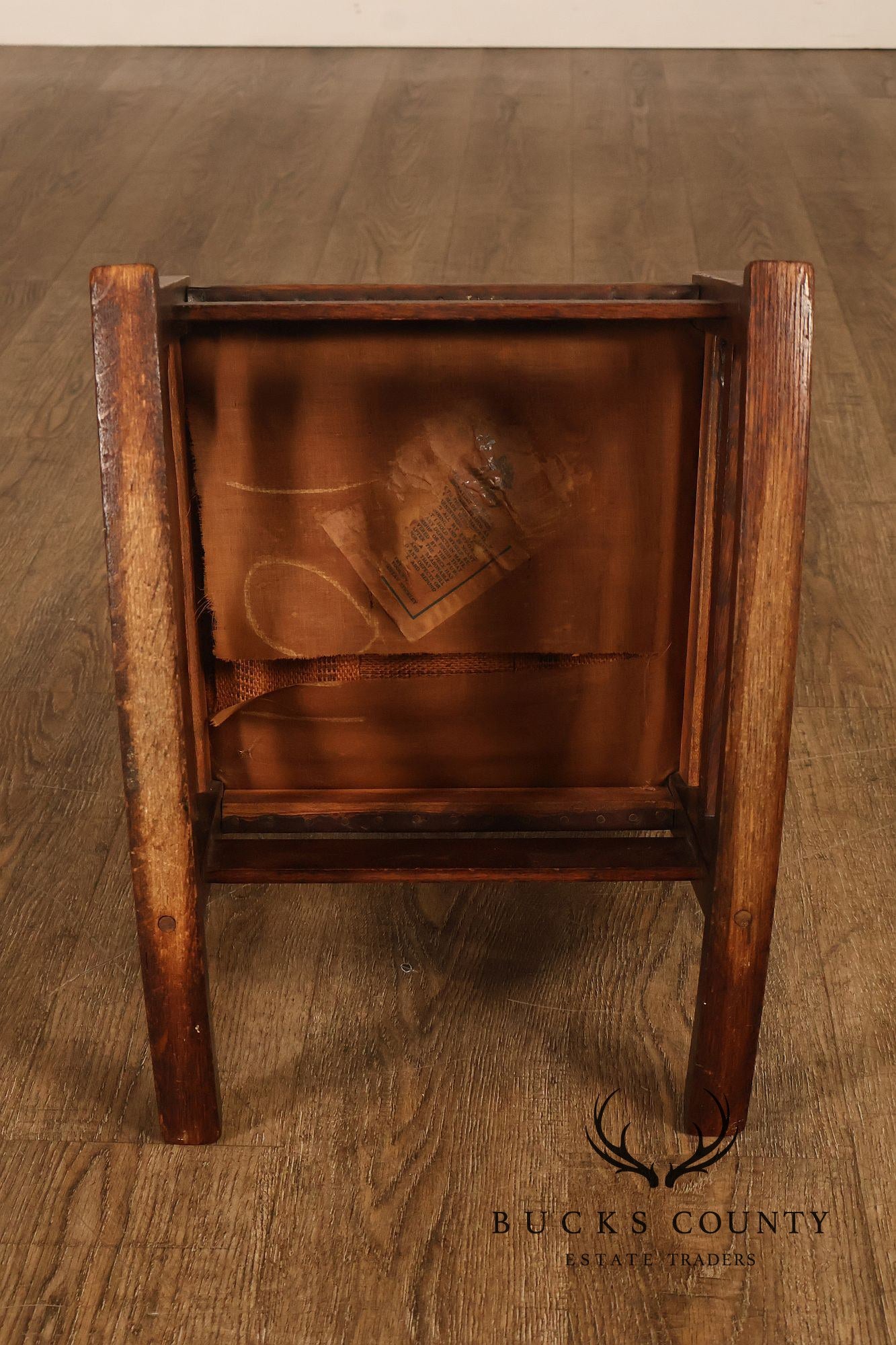Antique Gustav Stickley Arts And Crafts Oak Child's Chair And Rocker