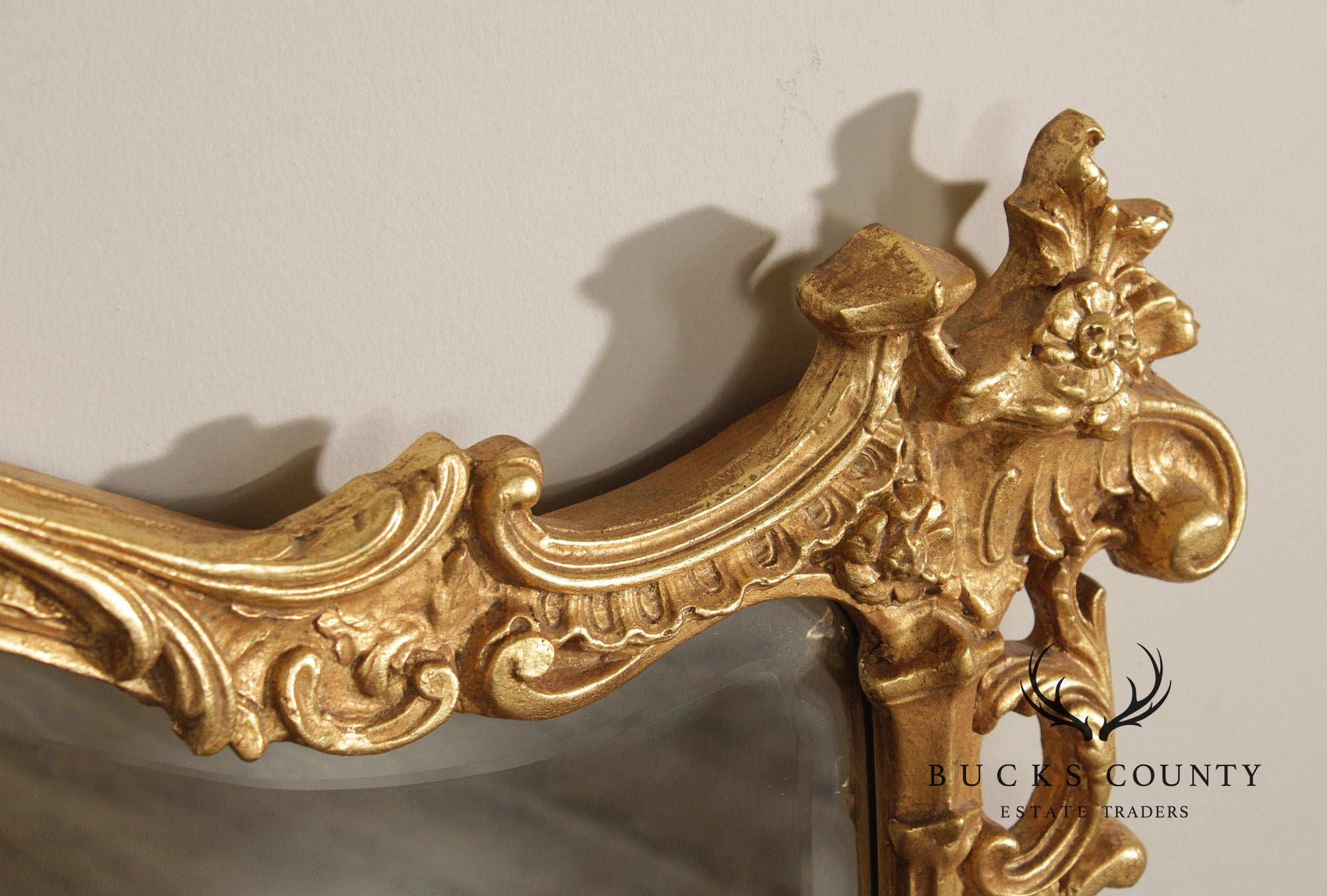 Friedman Brothers Rococo Style Giltwood  Over Mantel Wall Mirror