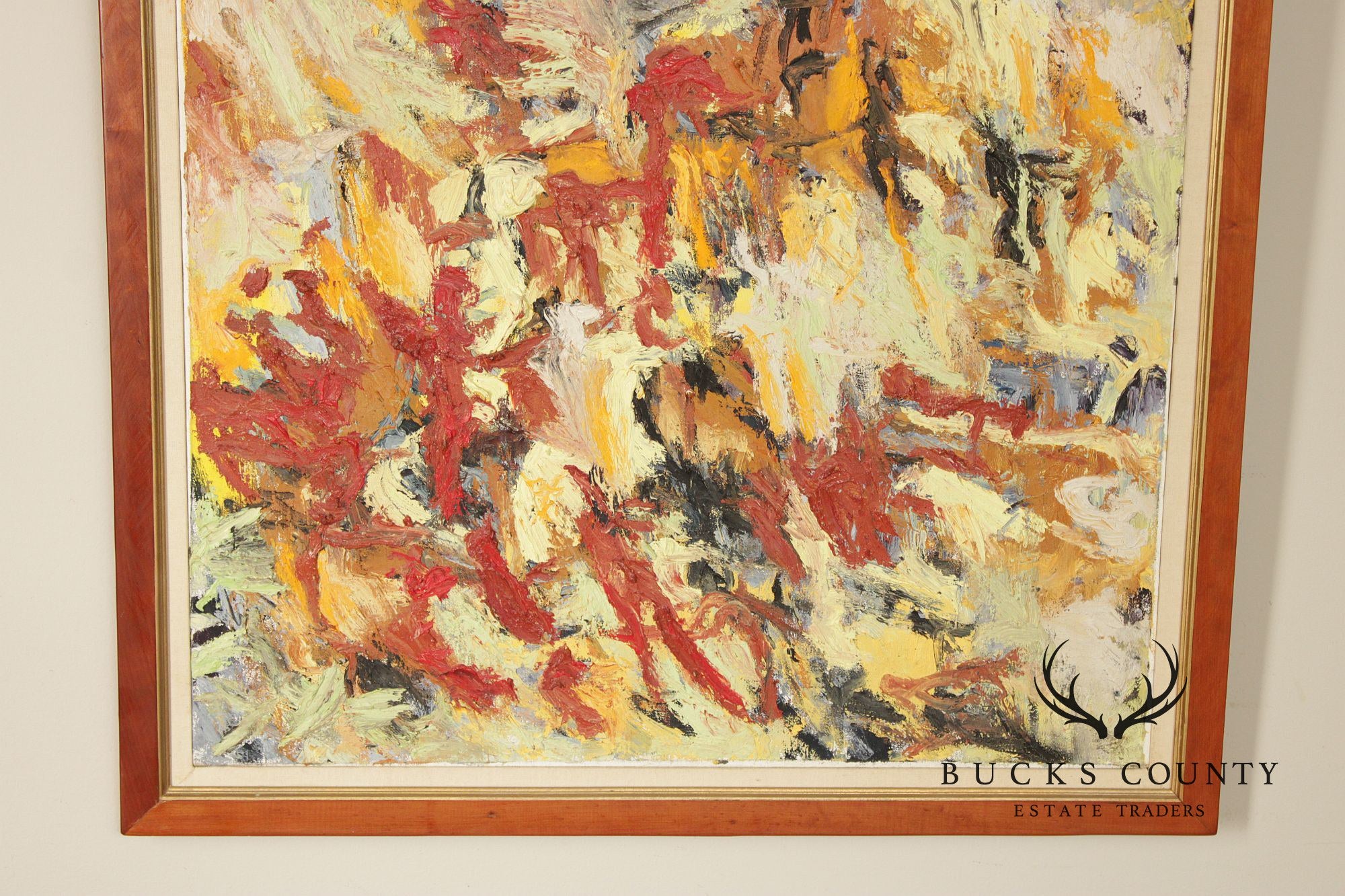 Mid Century Modern Abstract Oil Painting