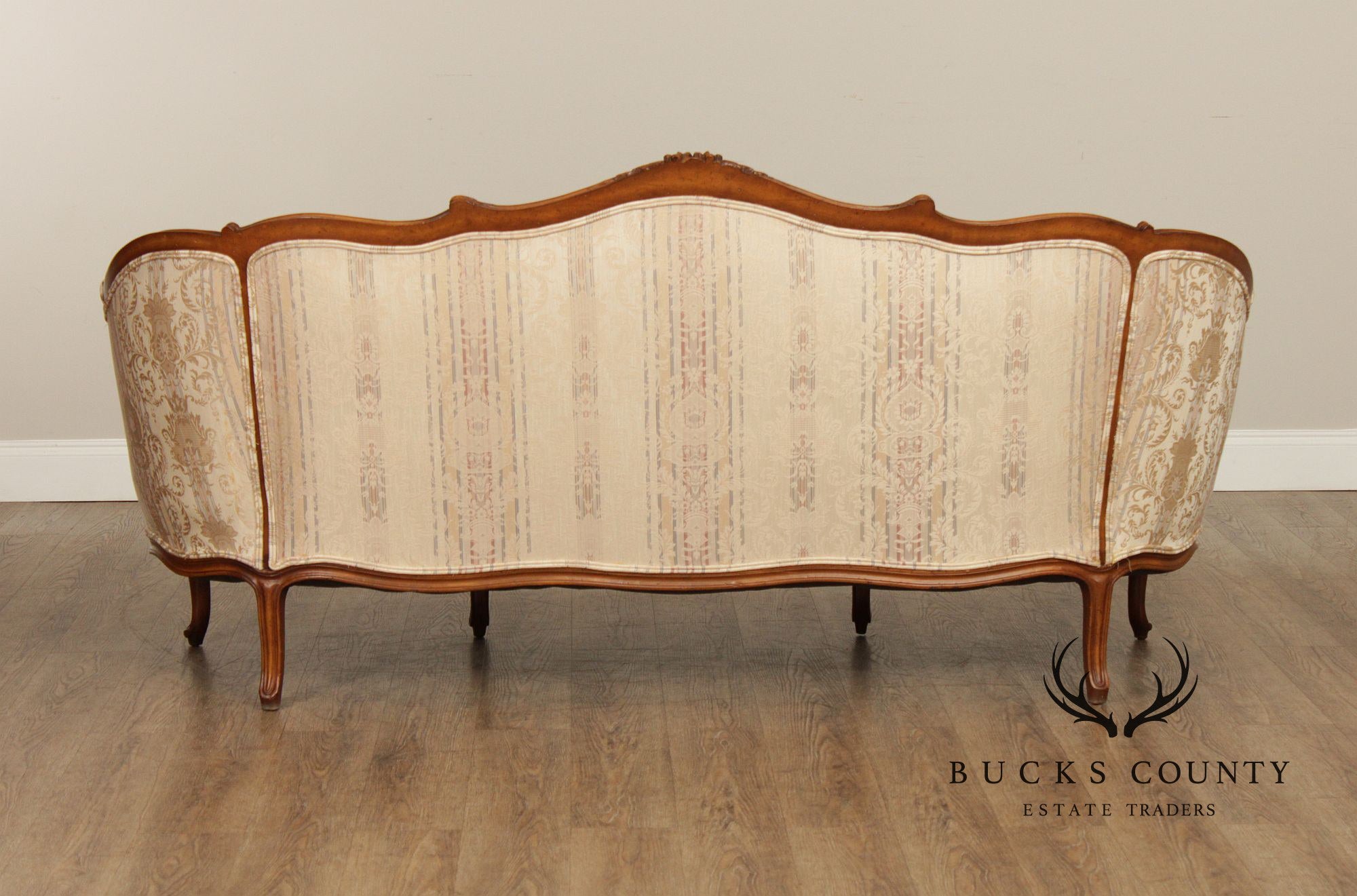 French Louis XV Style Carved Frame Sofa