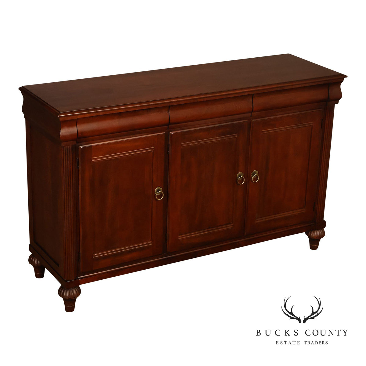 Ethan Allen 'British Classics' Carved Maple And Birch Sideboard