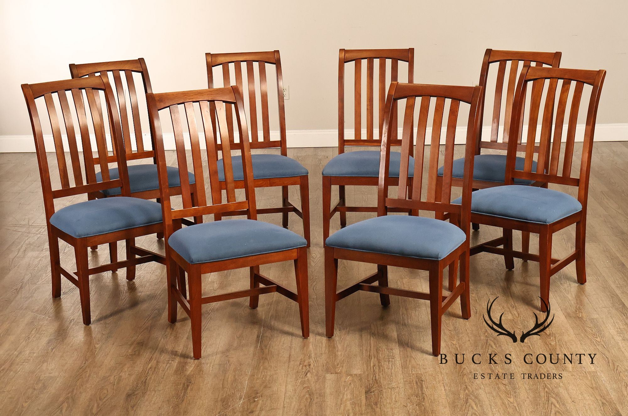 Ethan Allen 'American Impressions' Set of Eight Cherry Dining Chairs