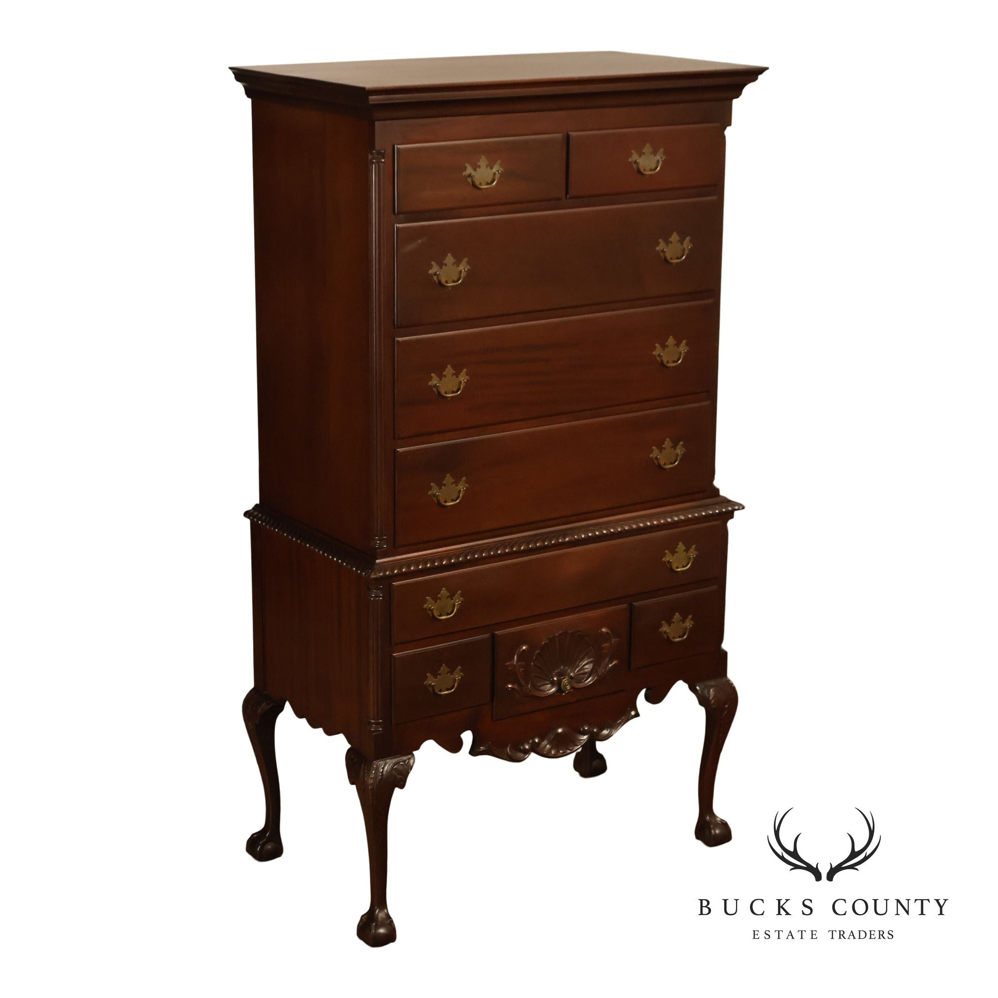 H. Feldenkreis Chippendale Style Mahogany Highboy