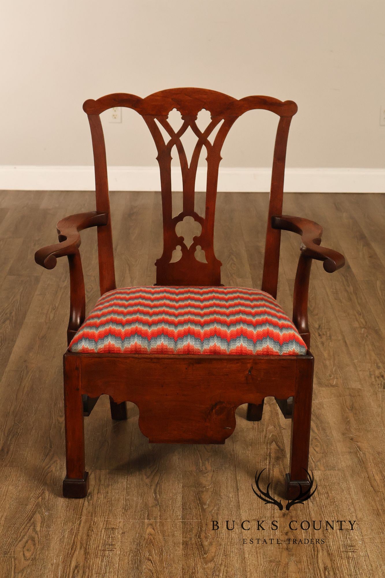 18th Century Pennsylvania Chippendale Walnut Necessary Chair