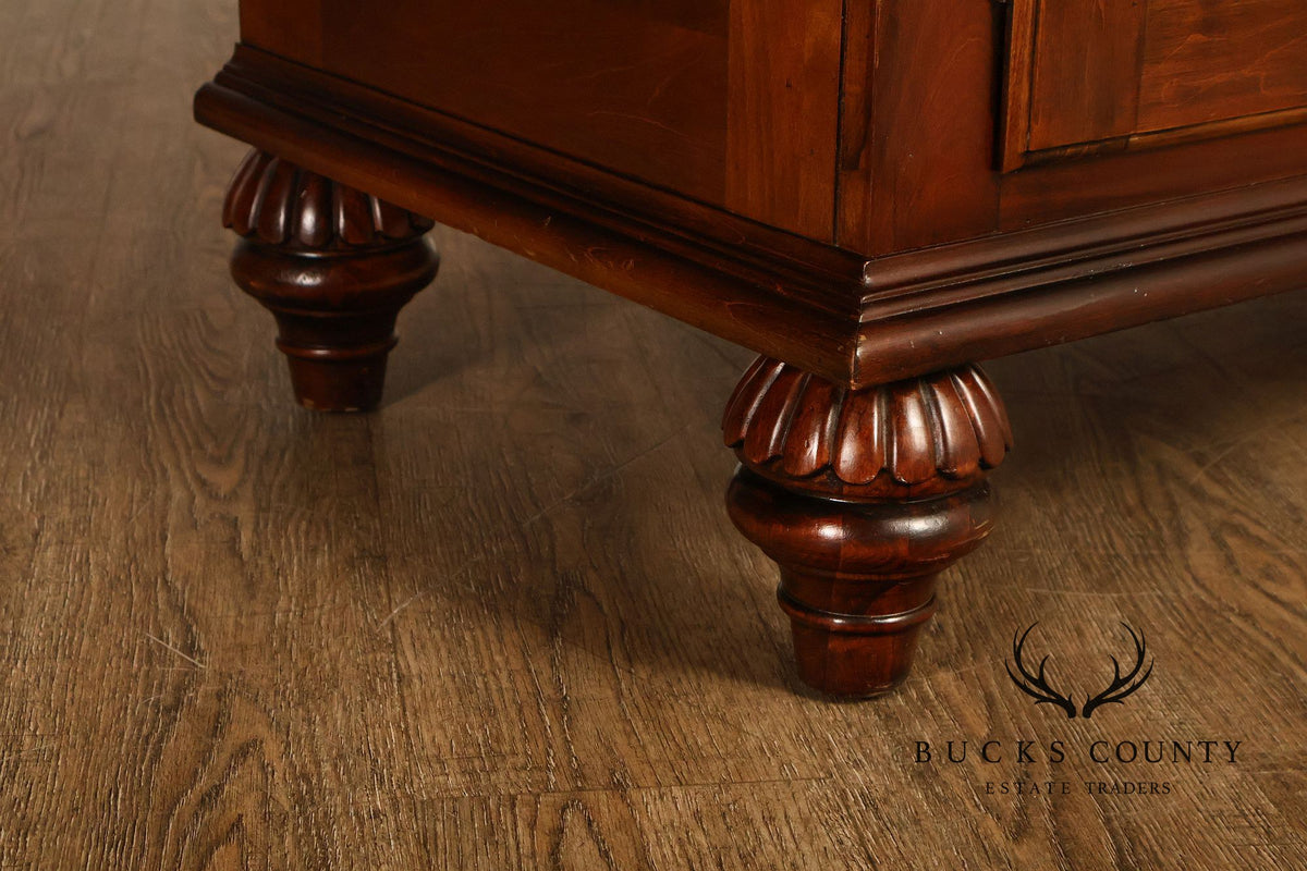 Ethan Allen 'British Classics' Carved Maple And Birch Armoire