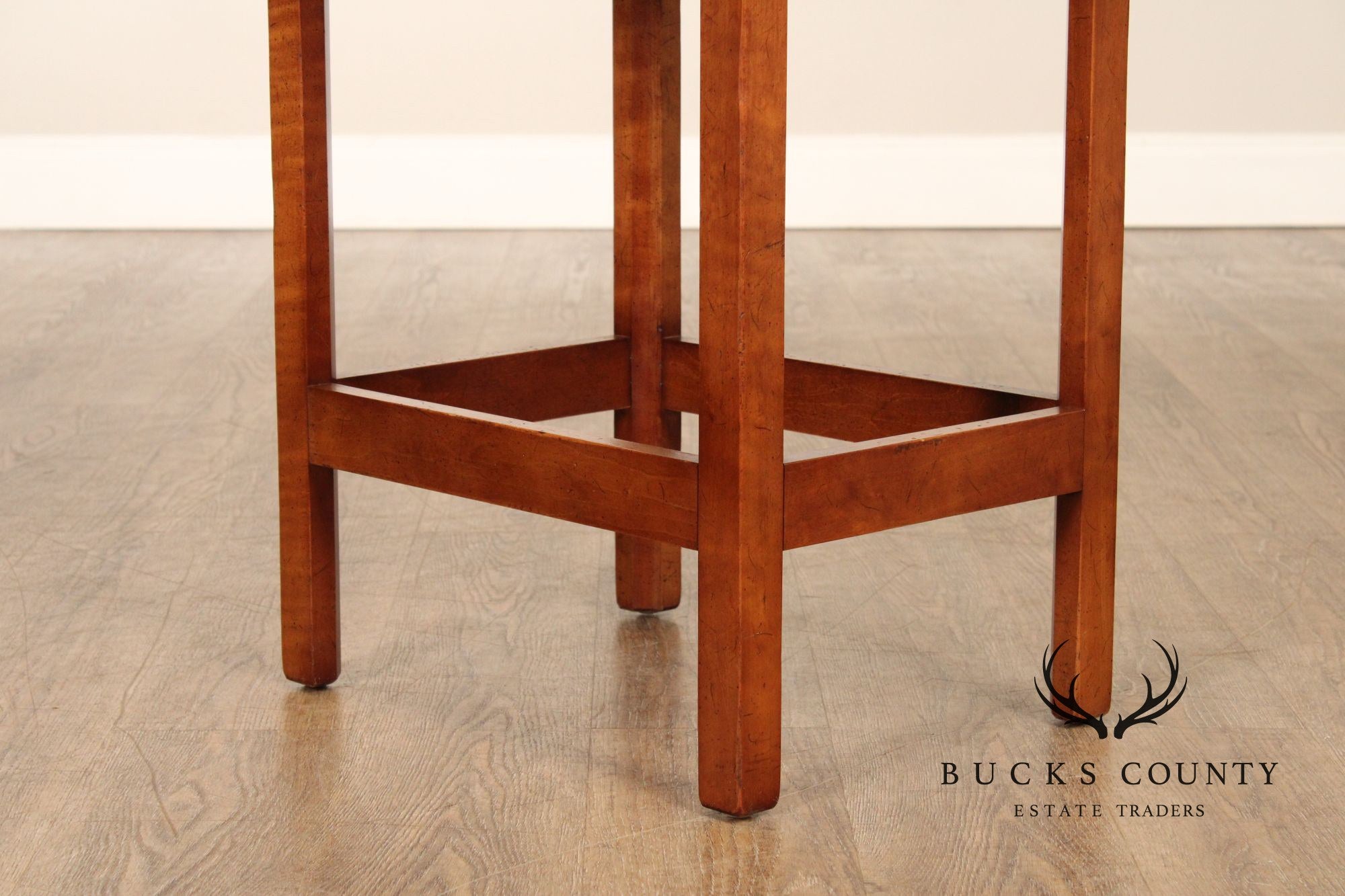 Chippendale Style Pair of Cherry Butler Tray Side Tables