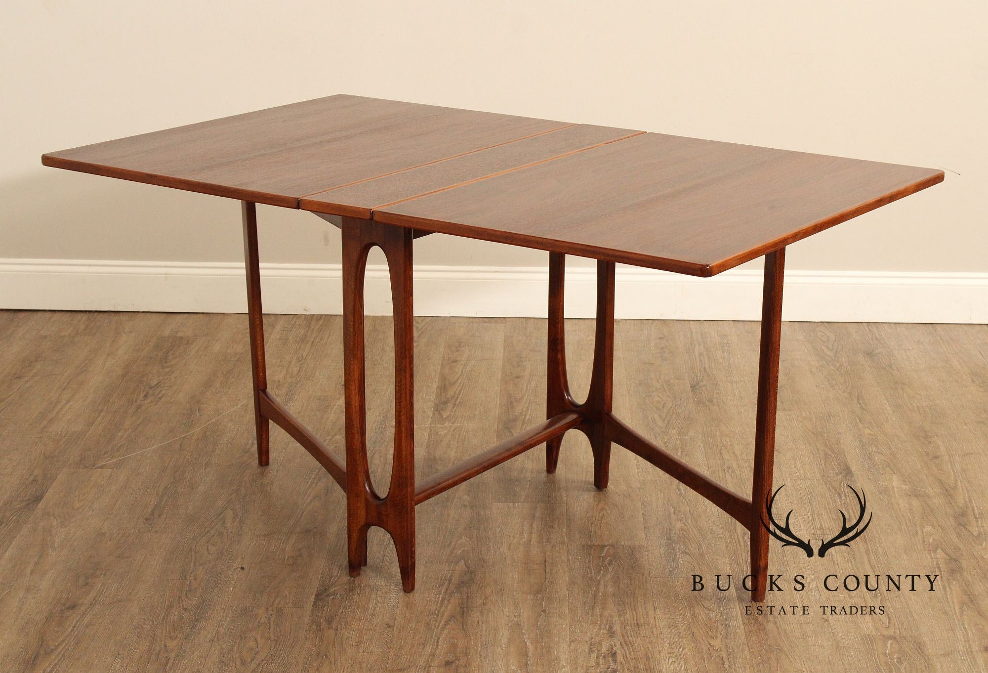 Kleppe Møbelfabrik Danish Modern Walnut Drop Leaf Table