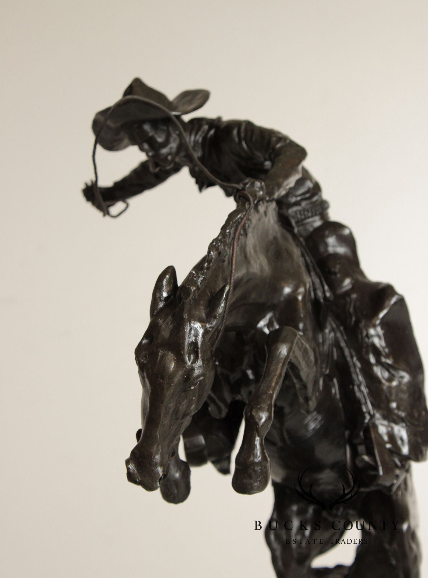 Frederic Remington Bronze Sculpture, 'Bronco Buster'