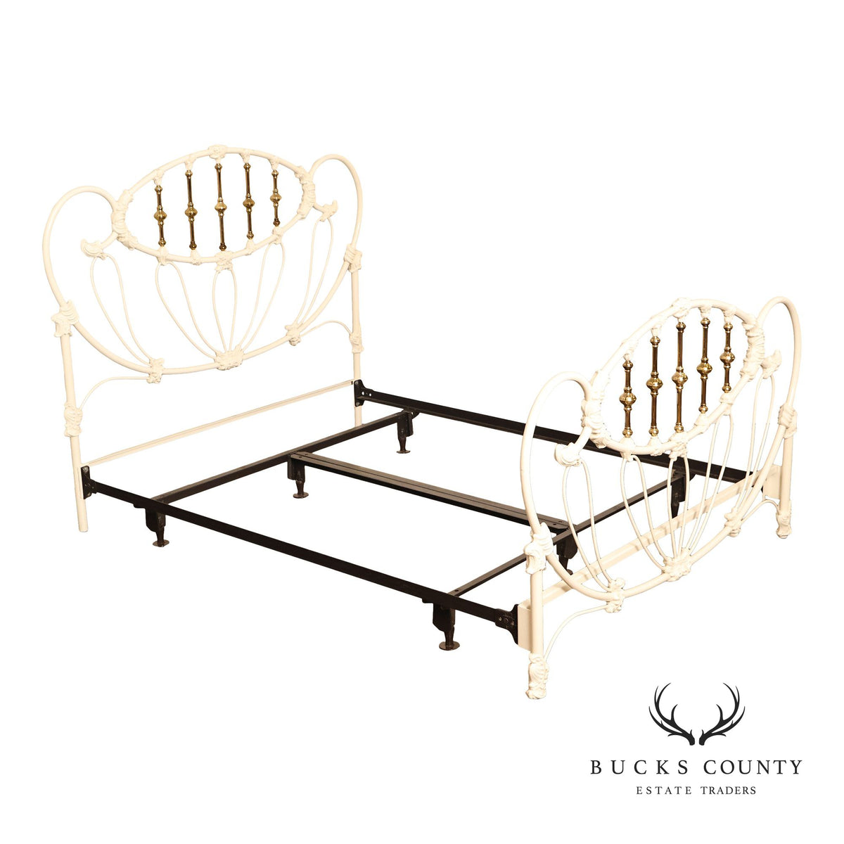 Elliott’s Designs, Inc. Wrought Iron and Brass Queen Bed