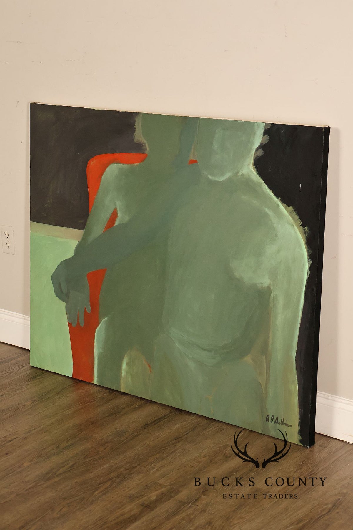 Anne Cooper Dobbins Oil Painting, Couple's Portrait