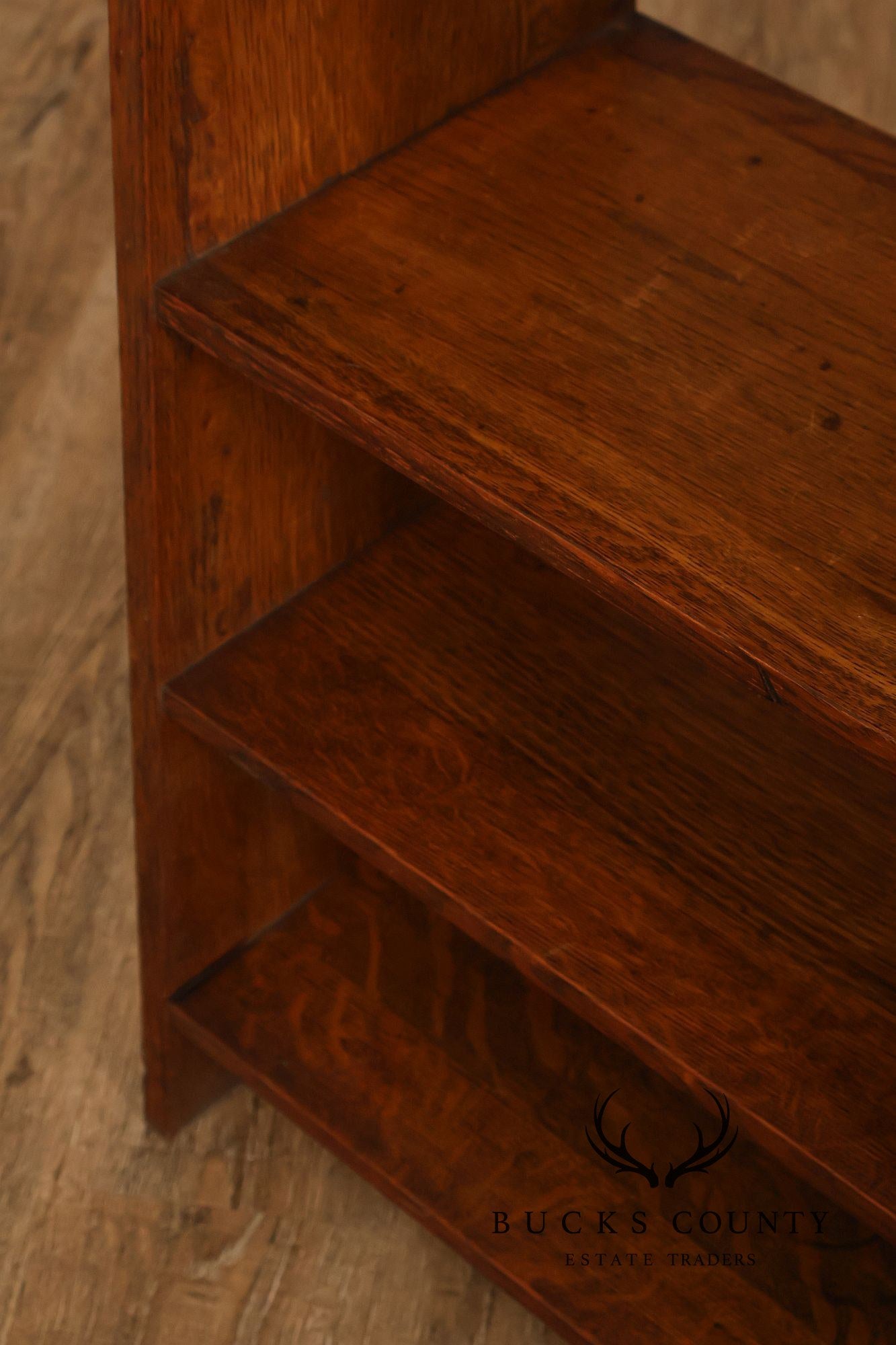 Antique Arts And Crafts Book Trough Magazine Stand