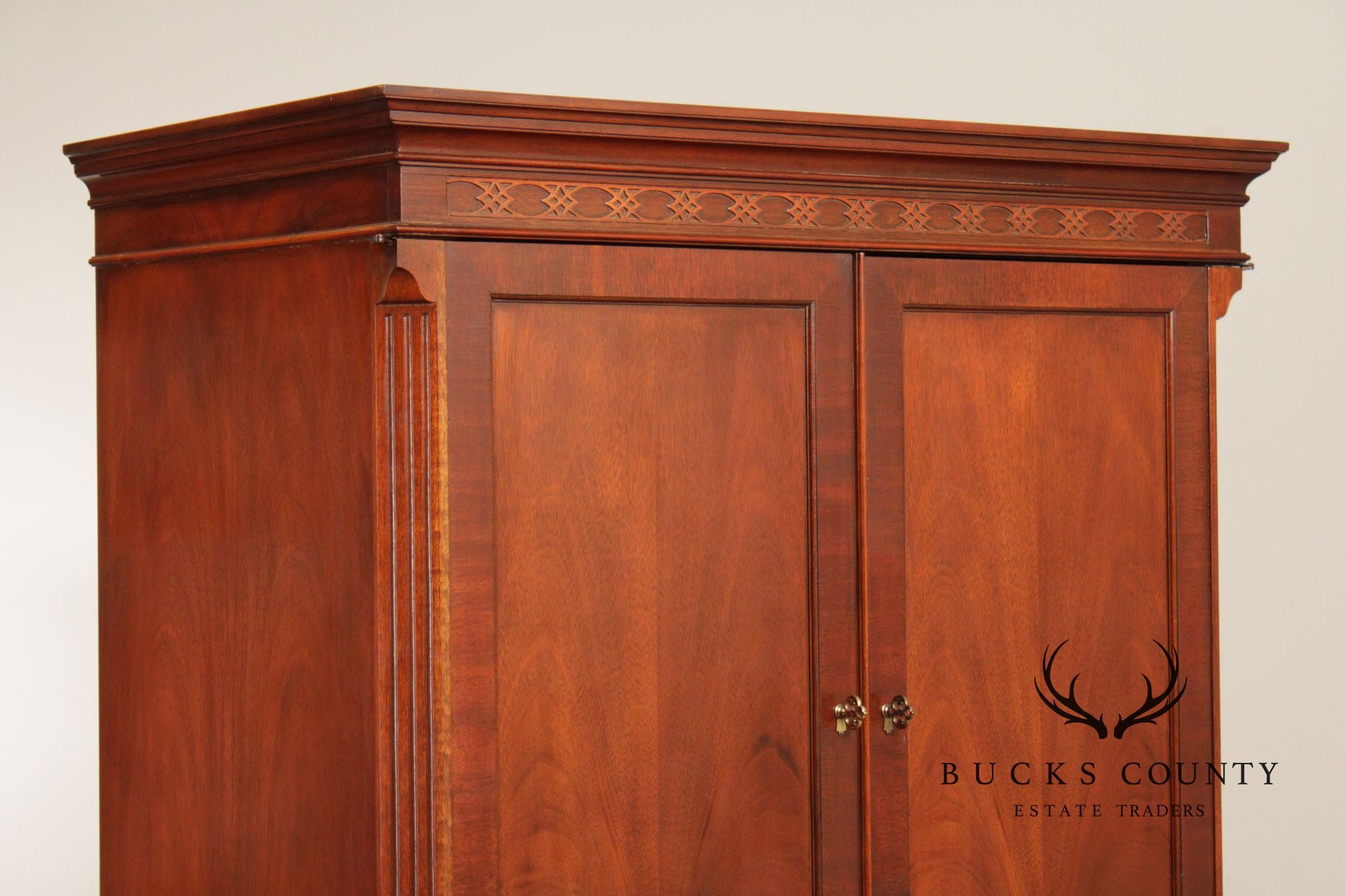 Baker Furniture Chippendale Style Mahogany Armoire