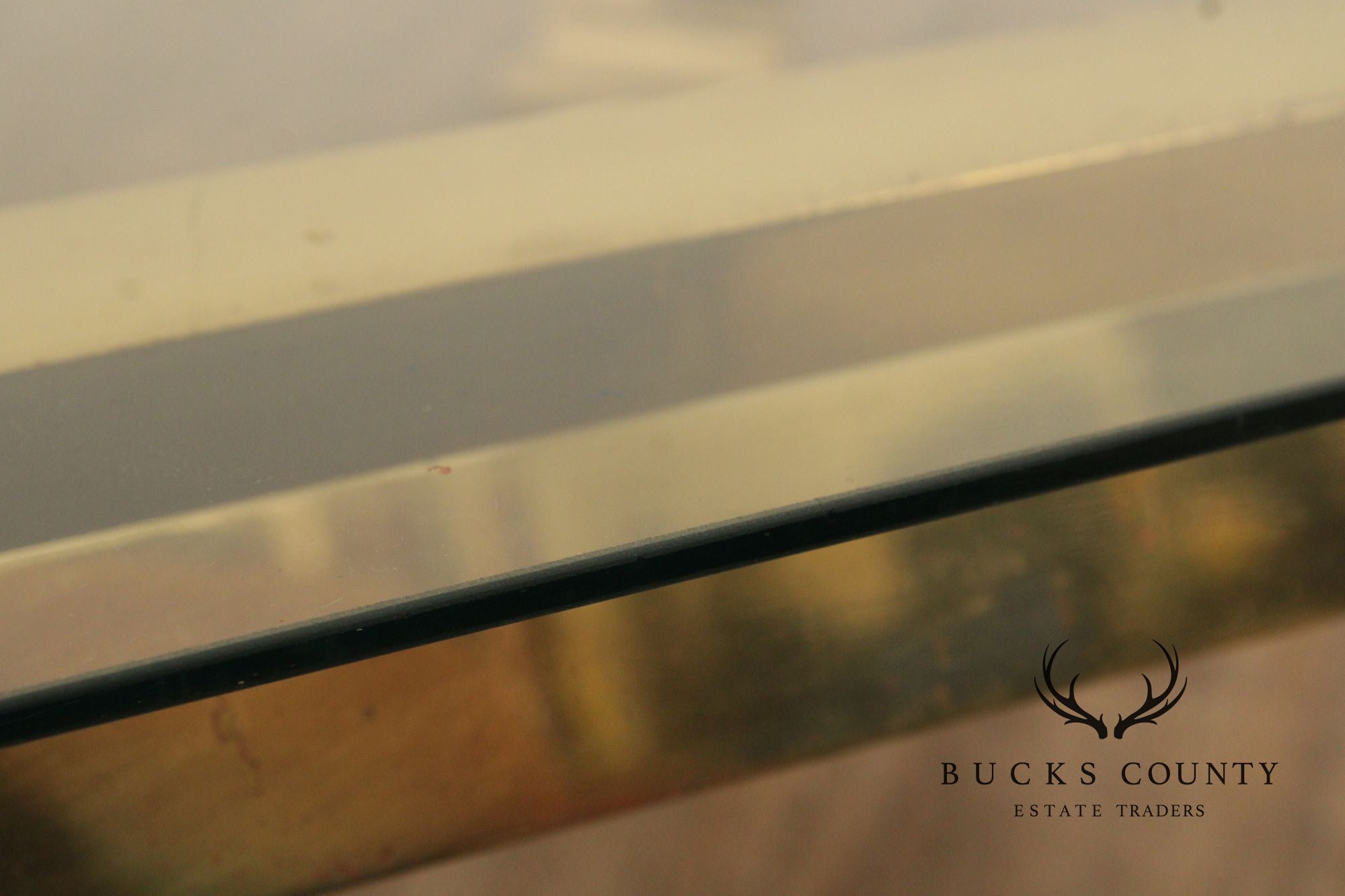 Mastercraft Attributed Hollywood Regency Asian Inspired Brass and Glass Coffee Table