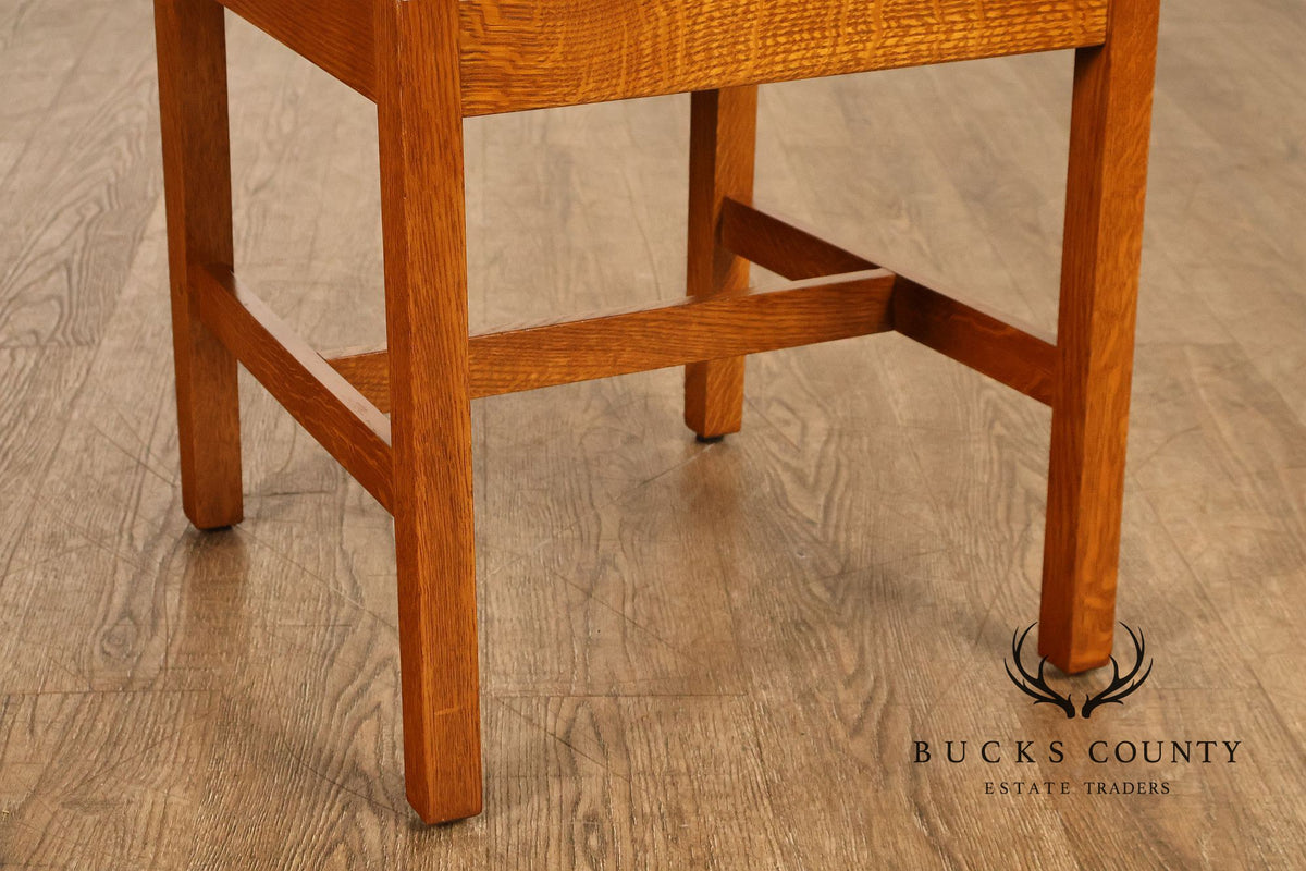 Stickley Mission Collection Set Of Six Oak Spindle Back Dining Chairs