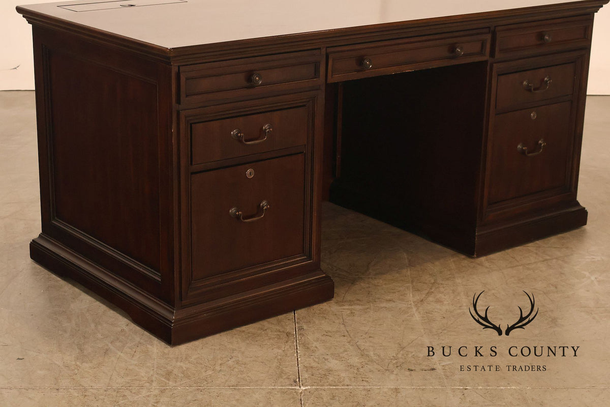 Bassett Traditional Executive Double Pedestal Desk