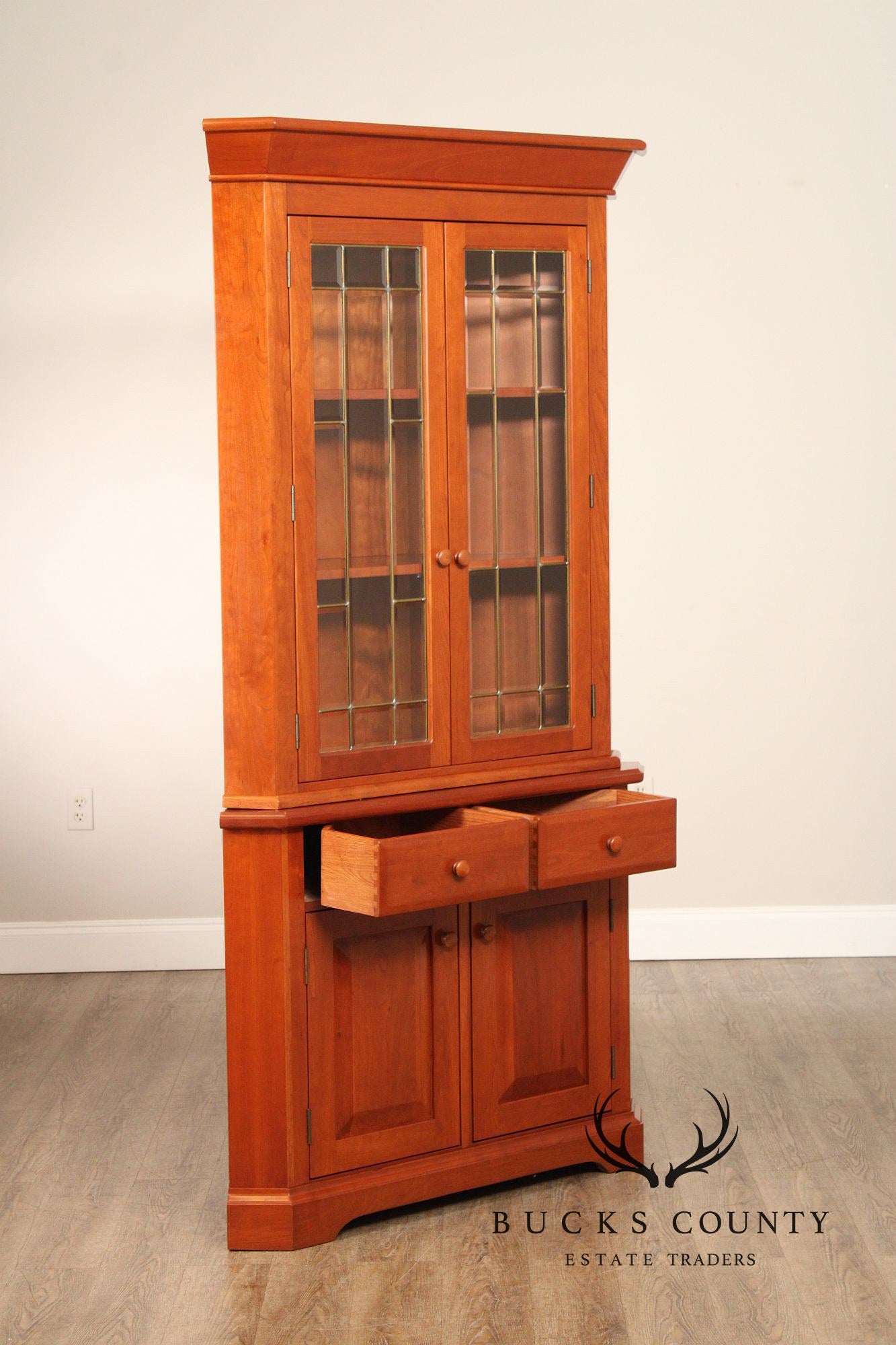 Hunt Country Furniture Cherry Corner Cabinet