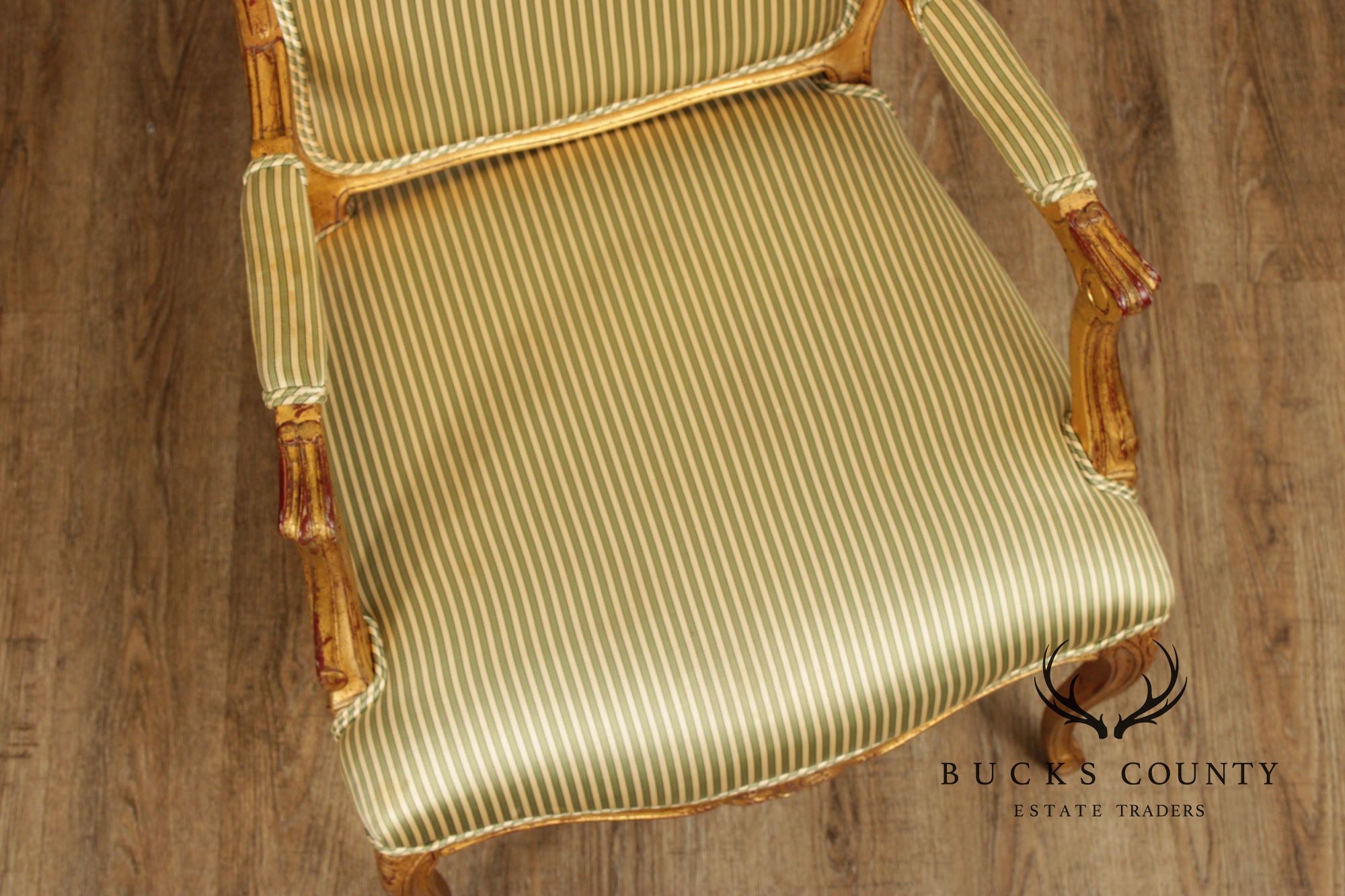 French Louis XV Style Set of Eight Giltwood Dining Armchairs