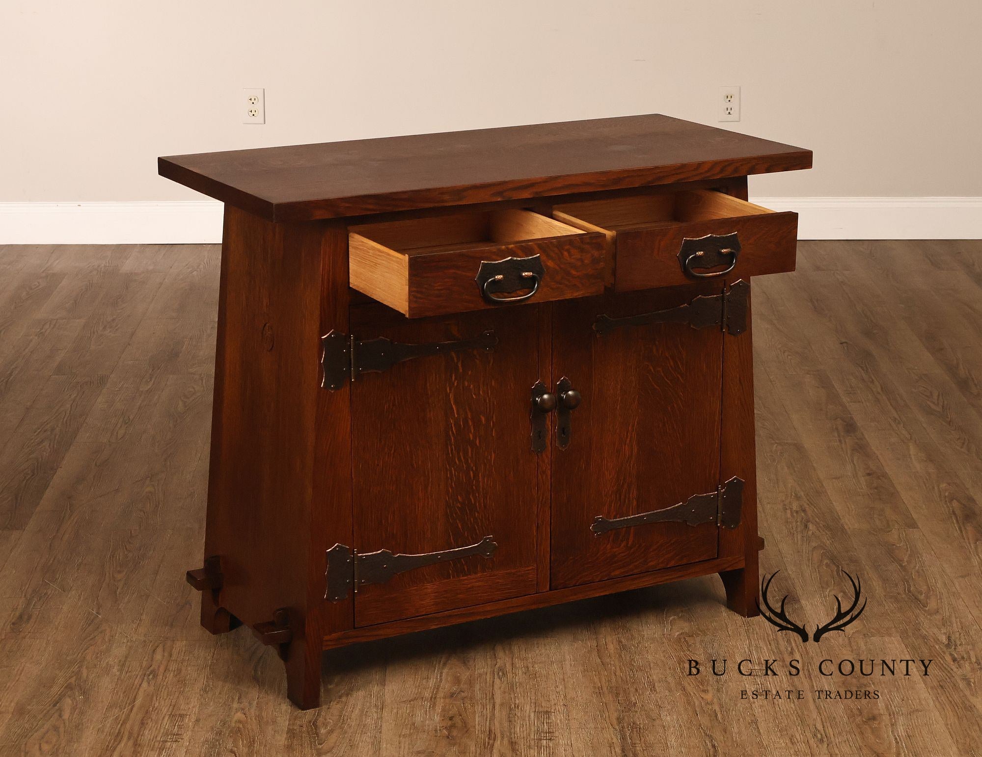 Stickley Roycroft Reissue Mission Oak Cellarette Cabinet