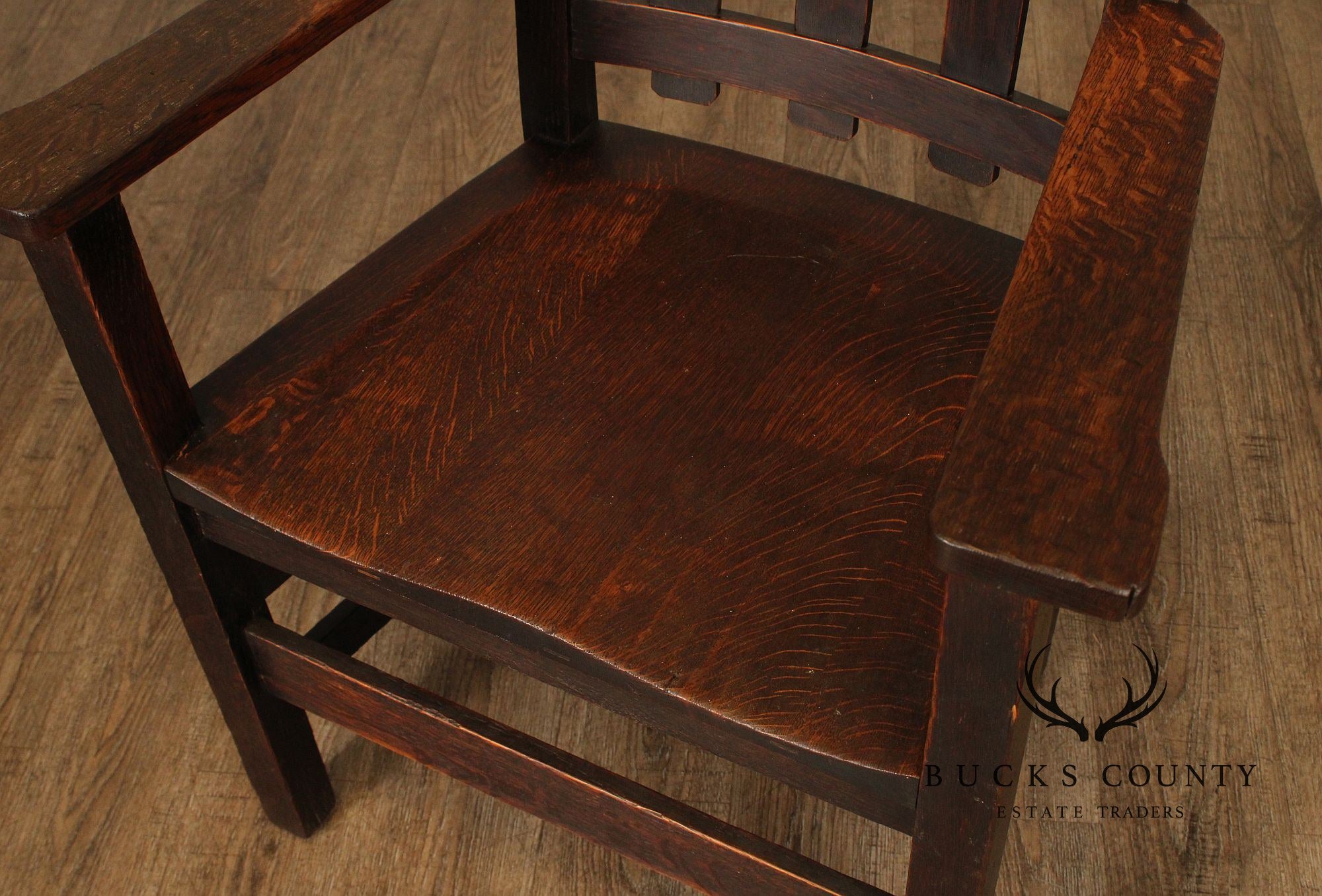 Antique Stickley Brothers Mission Oak Armchair