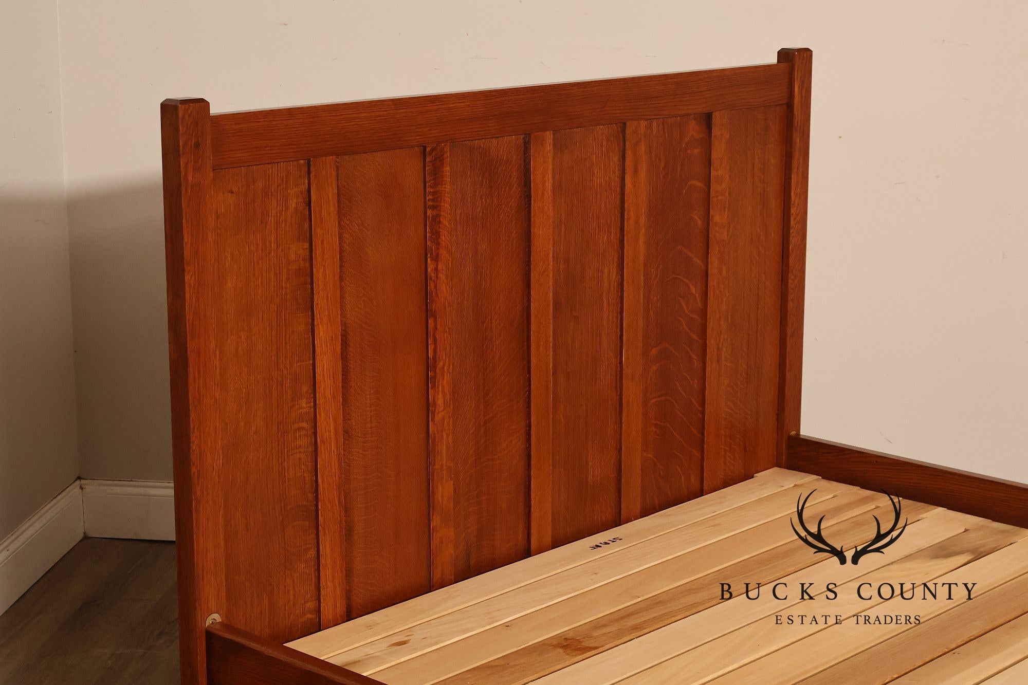 Custom Quality Mission Style Full-Size Oak Bed