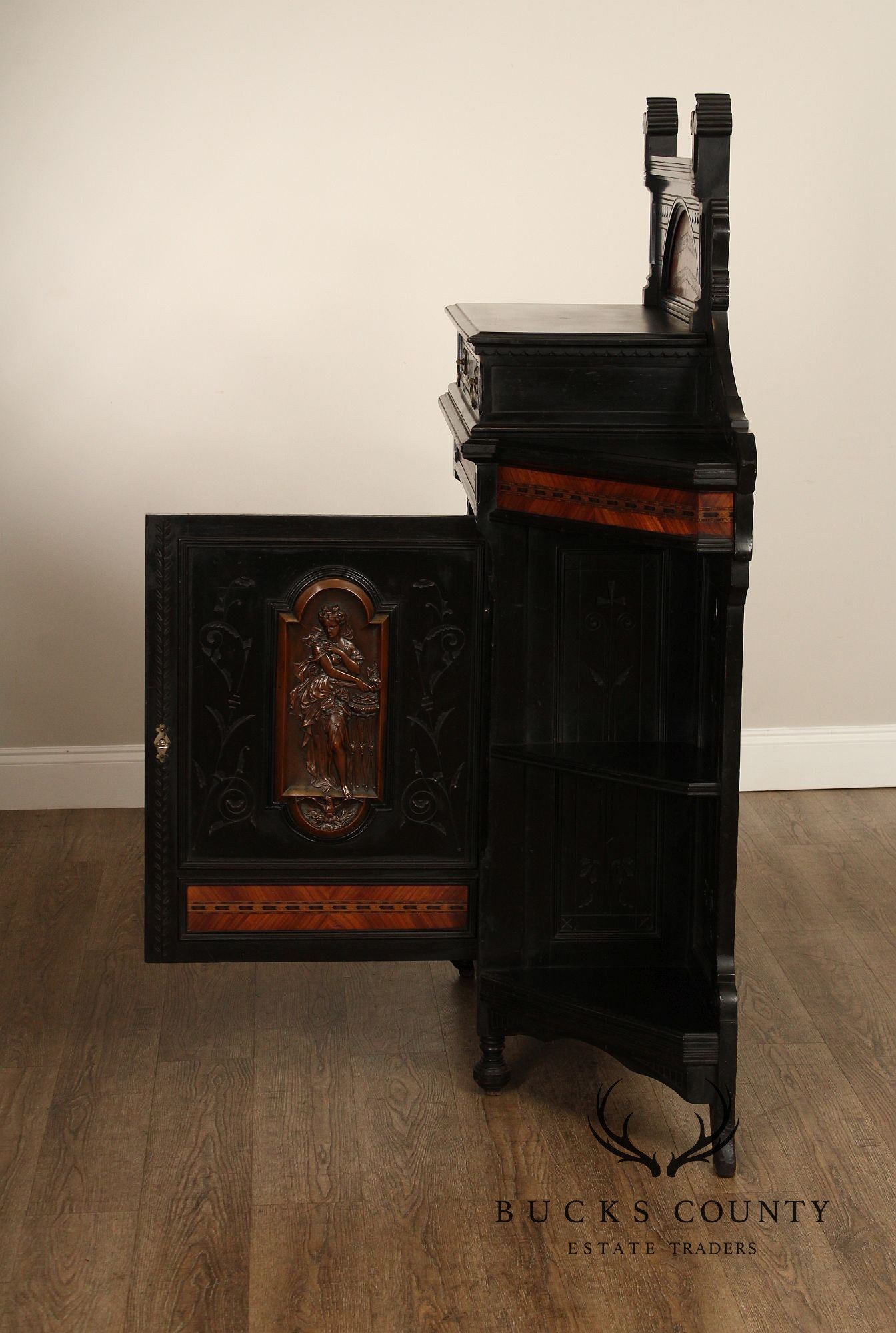 Antique American Aesthetic Movement Ebonized Cabinet