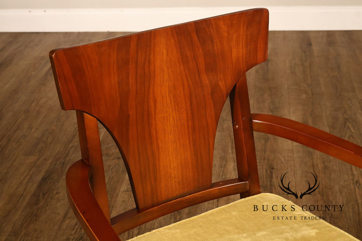 Mid Century Modern Set of Six Walnut Dining Chairs