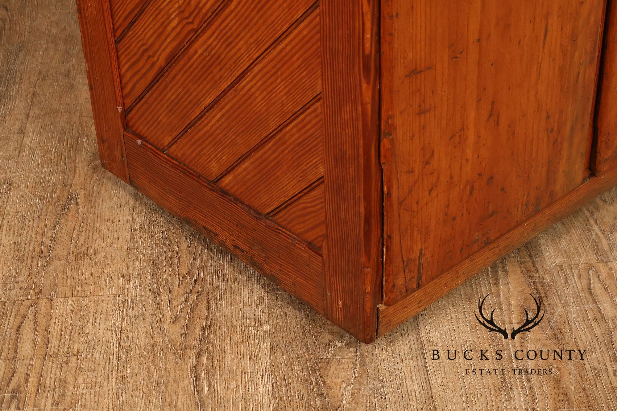 County Style Antique Industrial Baker’s Cabinet