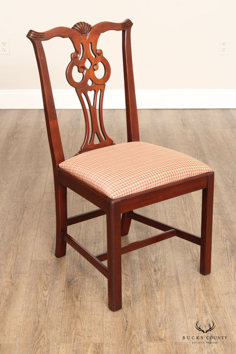 Chippendale Style Set of Six Carved Mahogany Dining Chairs