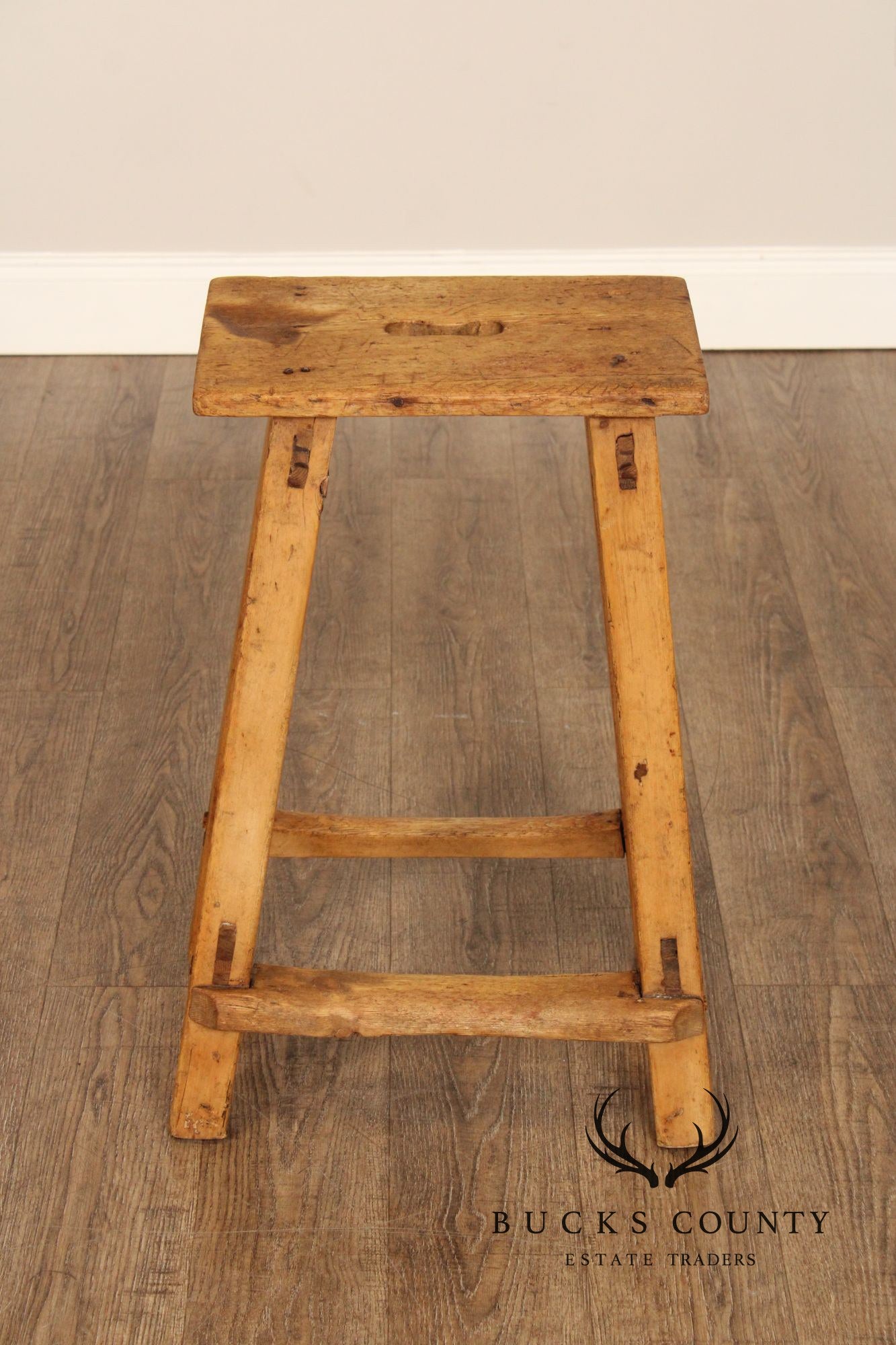 Antique English Pine Stool