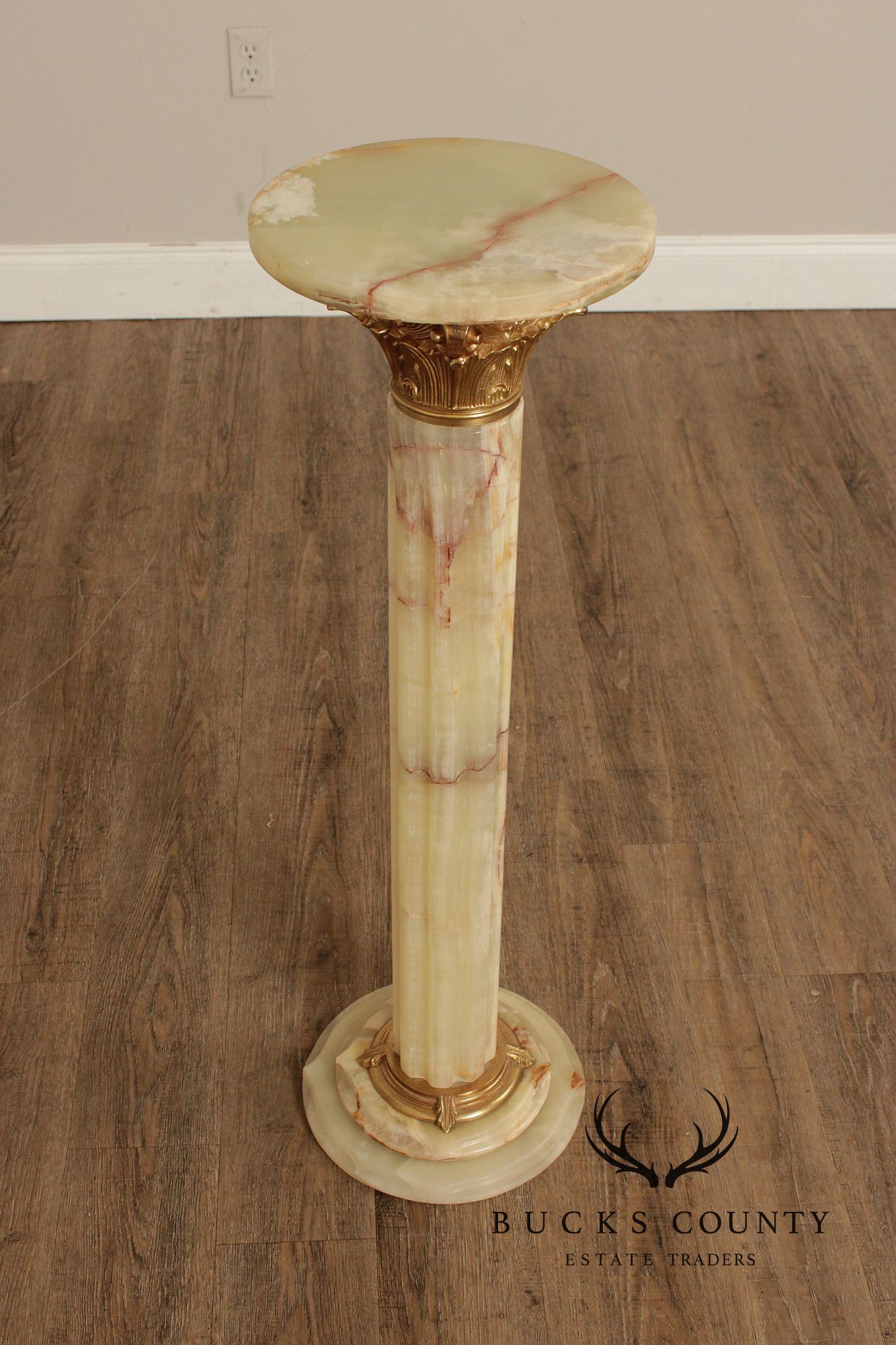 Antique Carved Onyx Pedestal