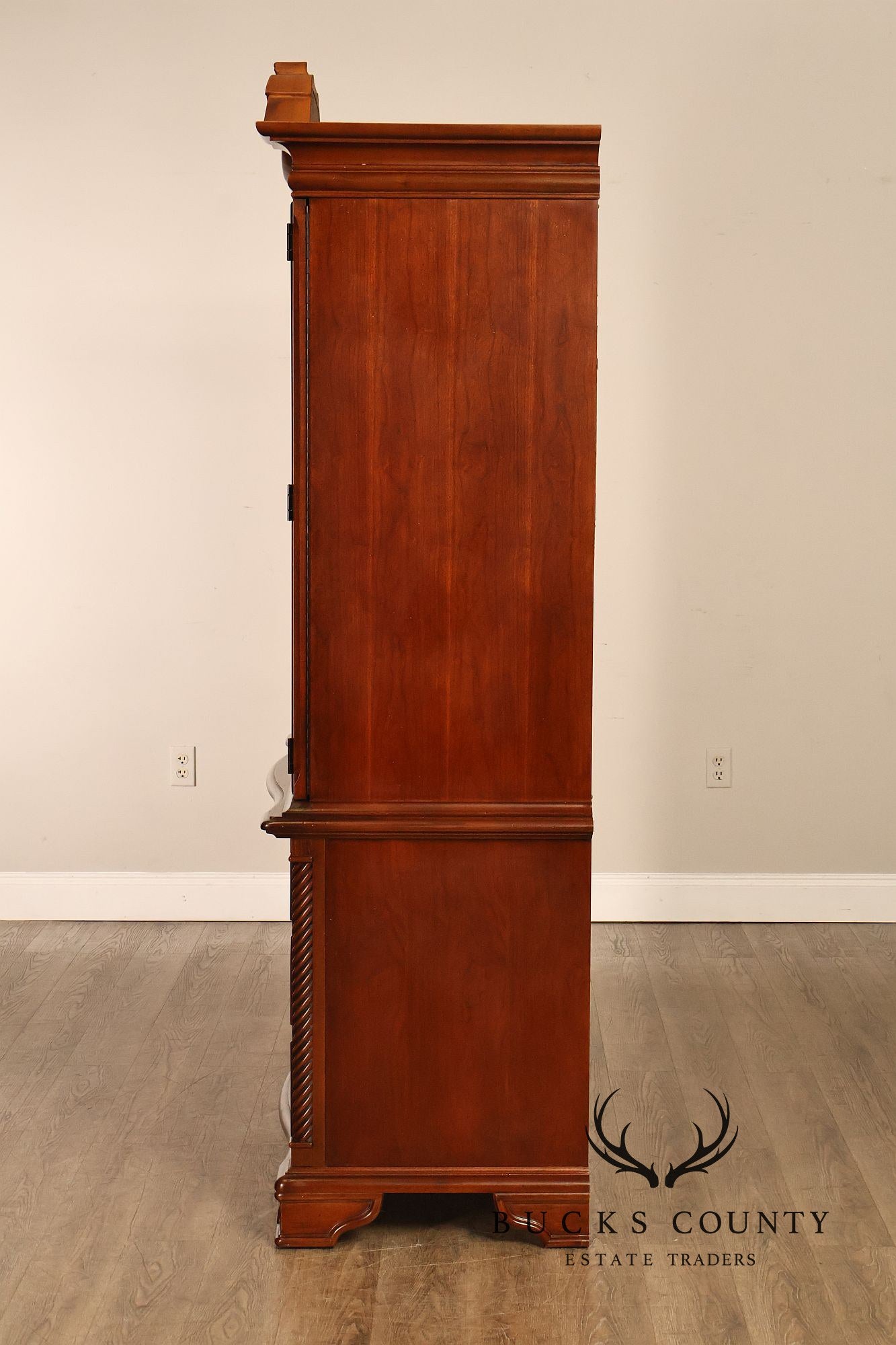Stanley Furniture Traditional Carved Cherry Bedroom Storage Armoire