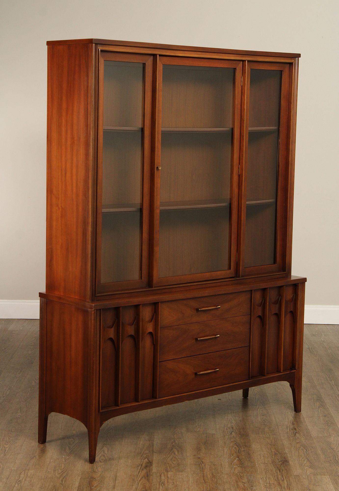 Kent Coffey 'Perspecta' Mid Century Modern Walnut China Cabinet