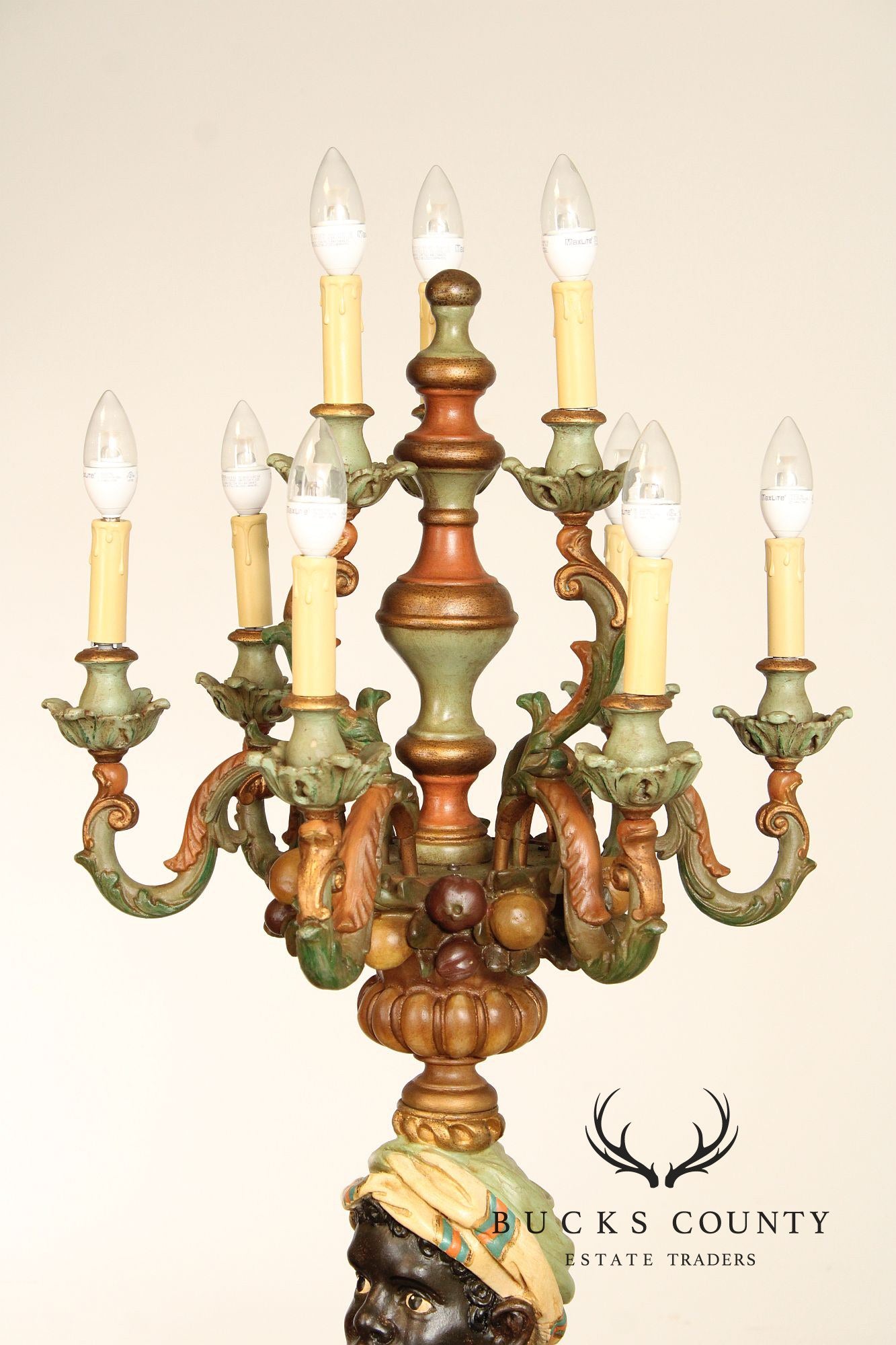 Vintage Pair Of  Blackmoor Torchiere Floor Lamps