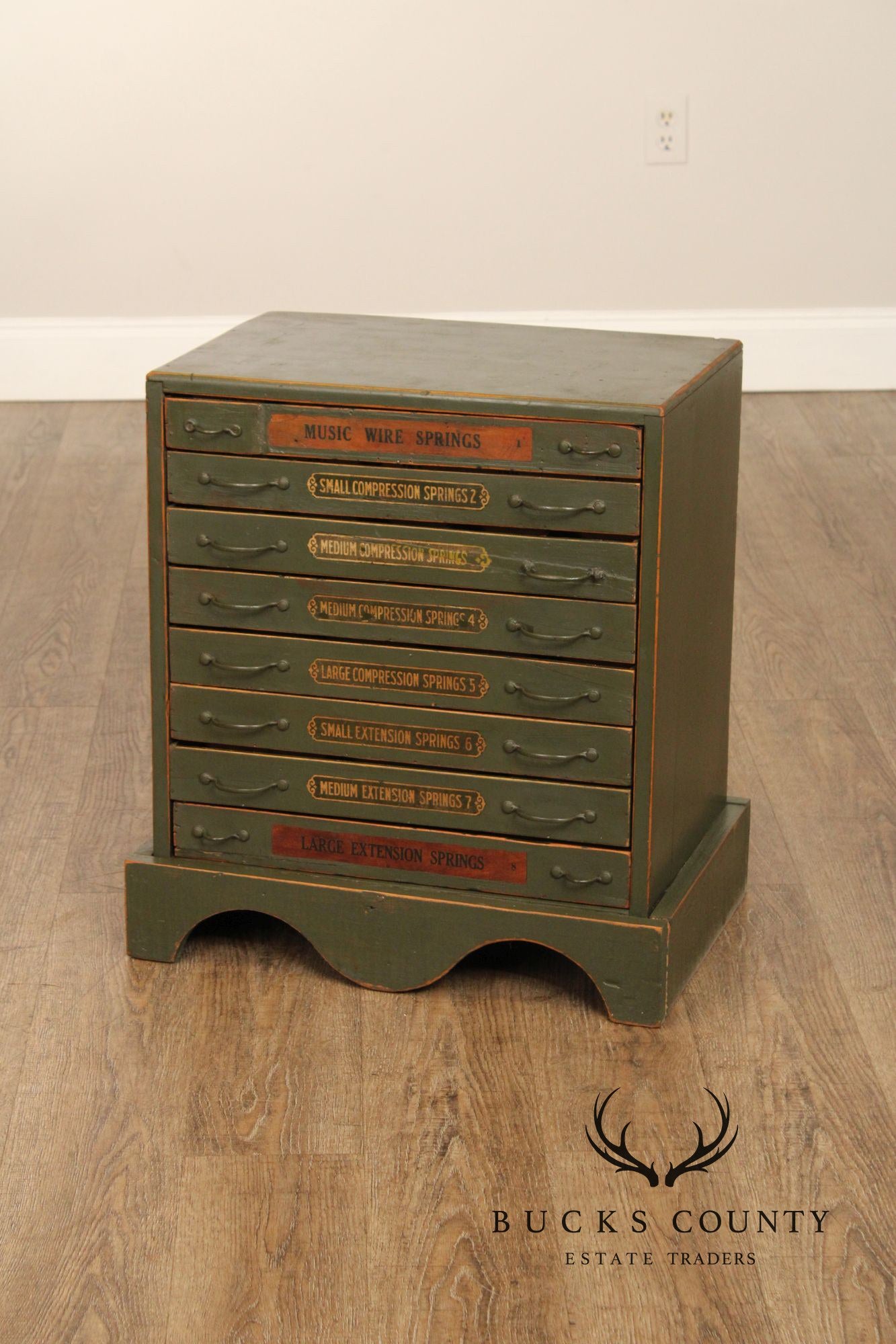 Antique Country Store Compression Spring Cabinet