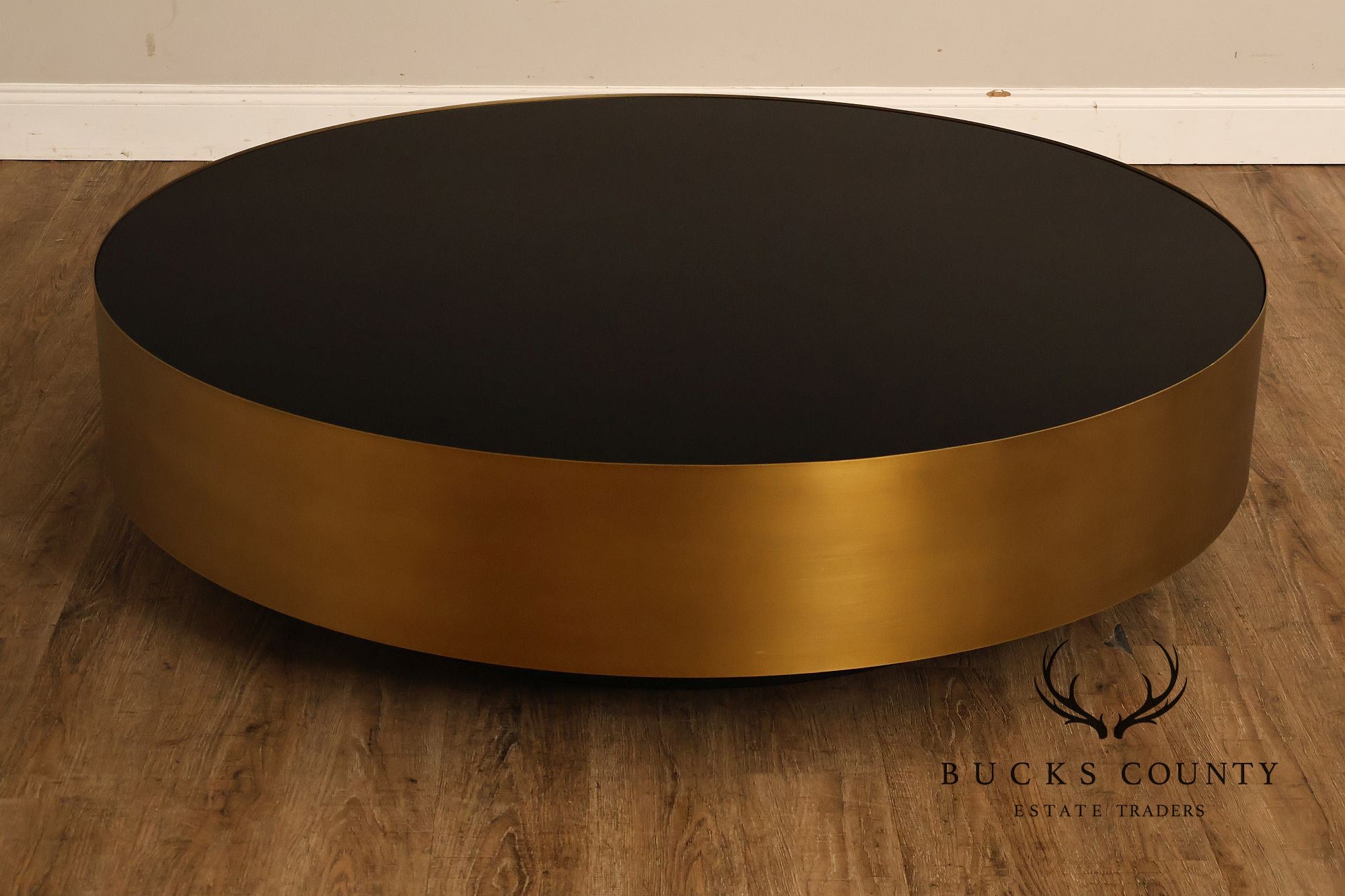 Restoration Hardware 'Moore' Glass Top Coffee Table