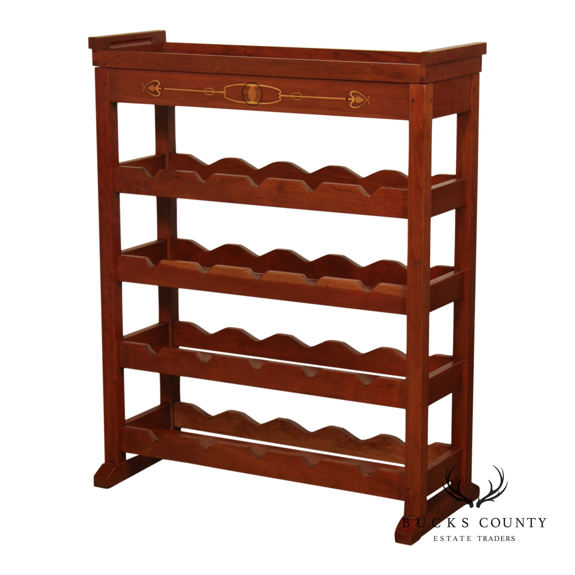 Stickley Mission Collection Cherry Wine Rack With Removable Serving Tray