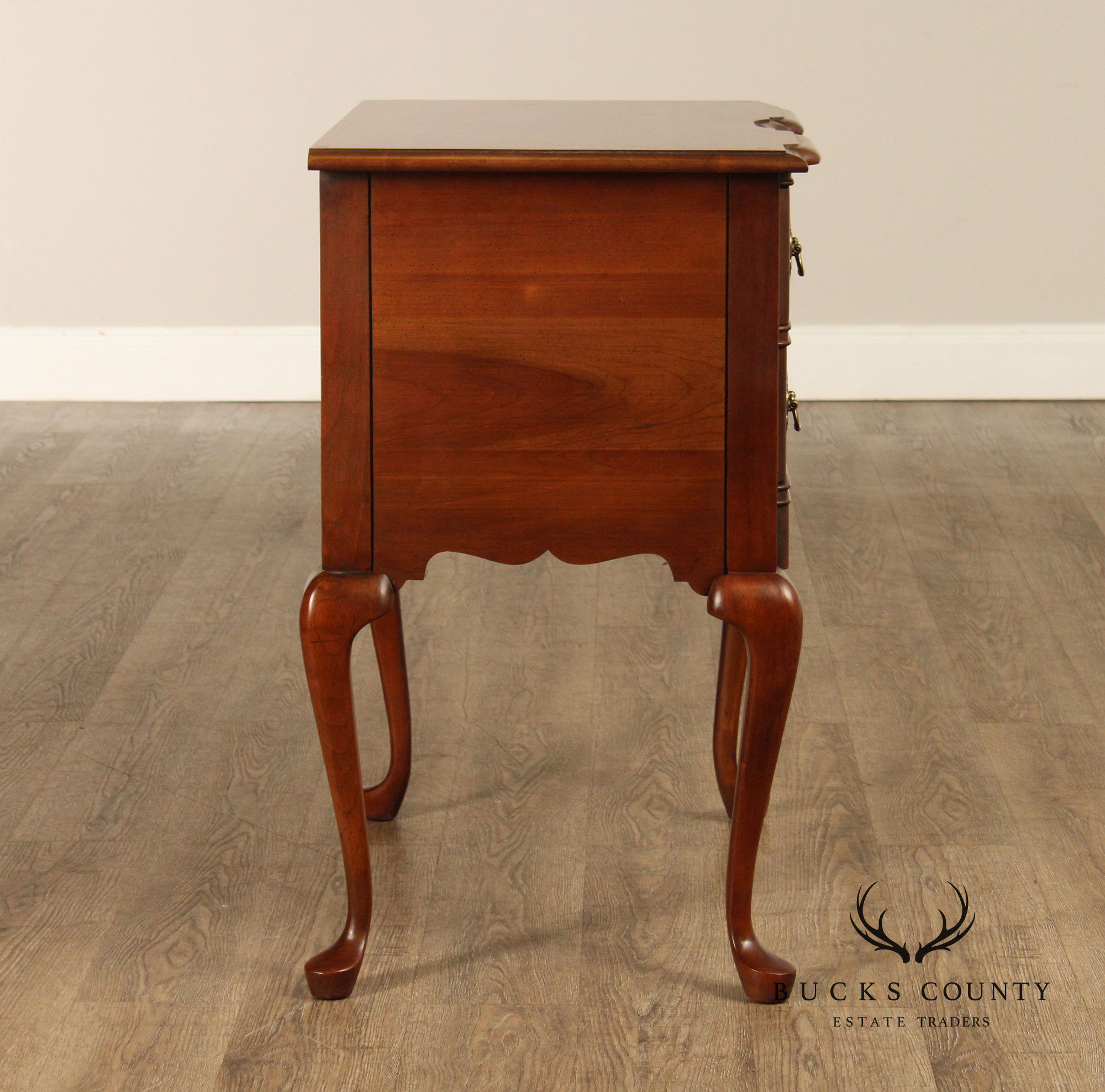 Queen Anne Style Cherry Blockfront Lowboy