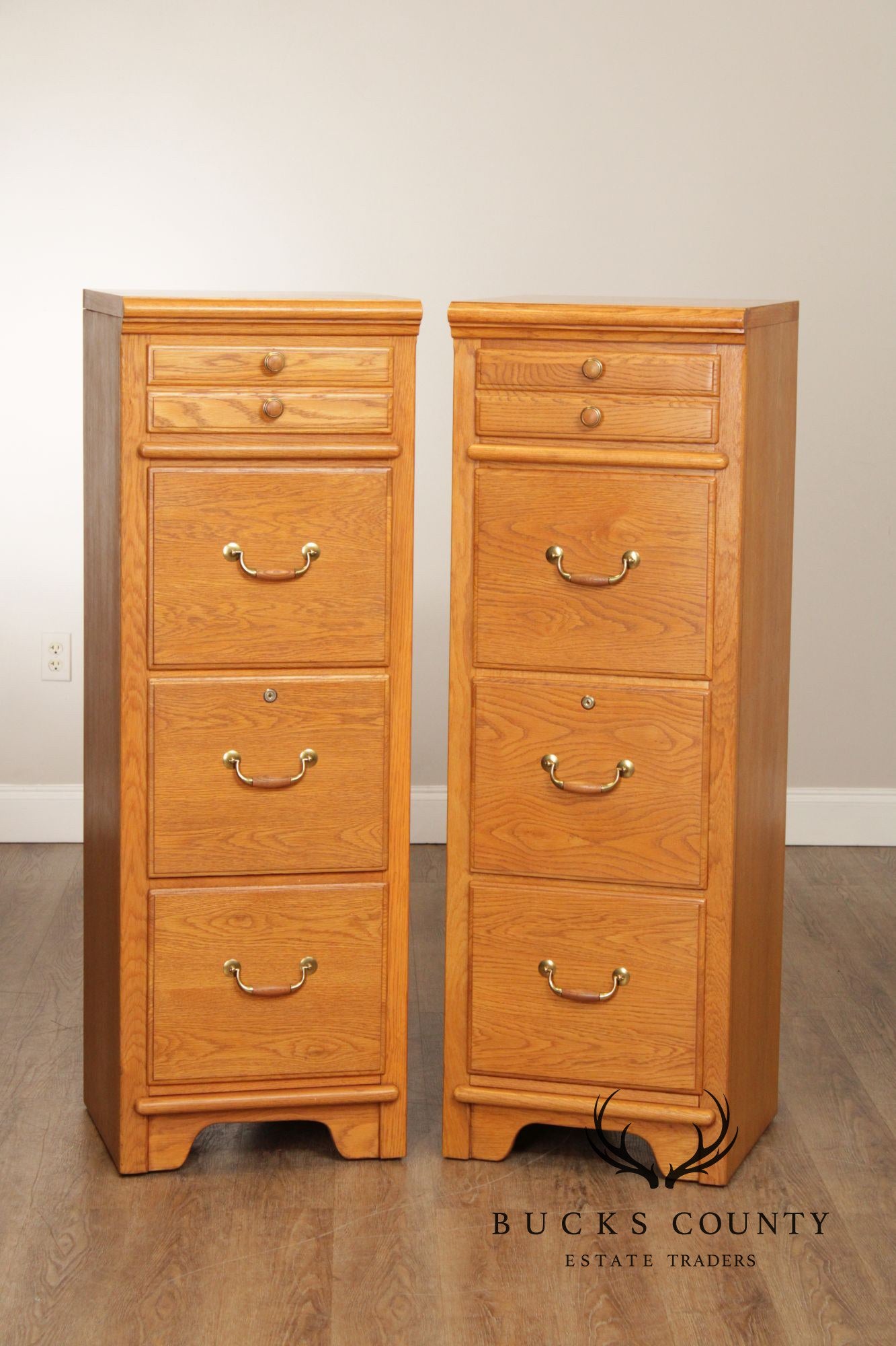 Lexington Pair of Oak File Cabinets